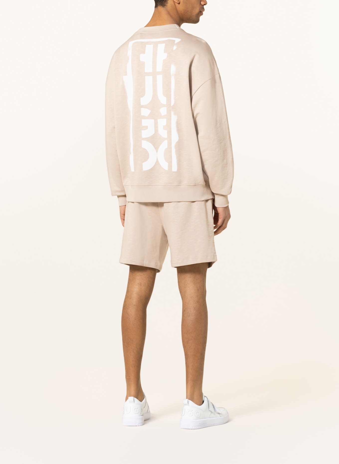 HUGO Sweatshirt DARAZ, Color: BEIGE/ WHITE (Image 3)