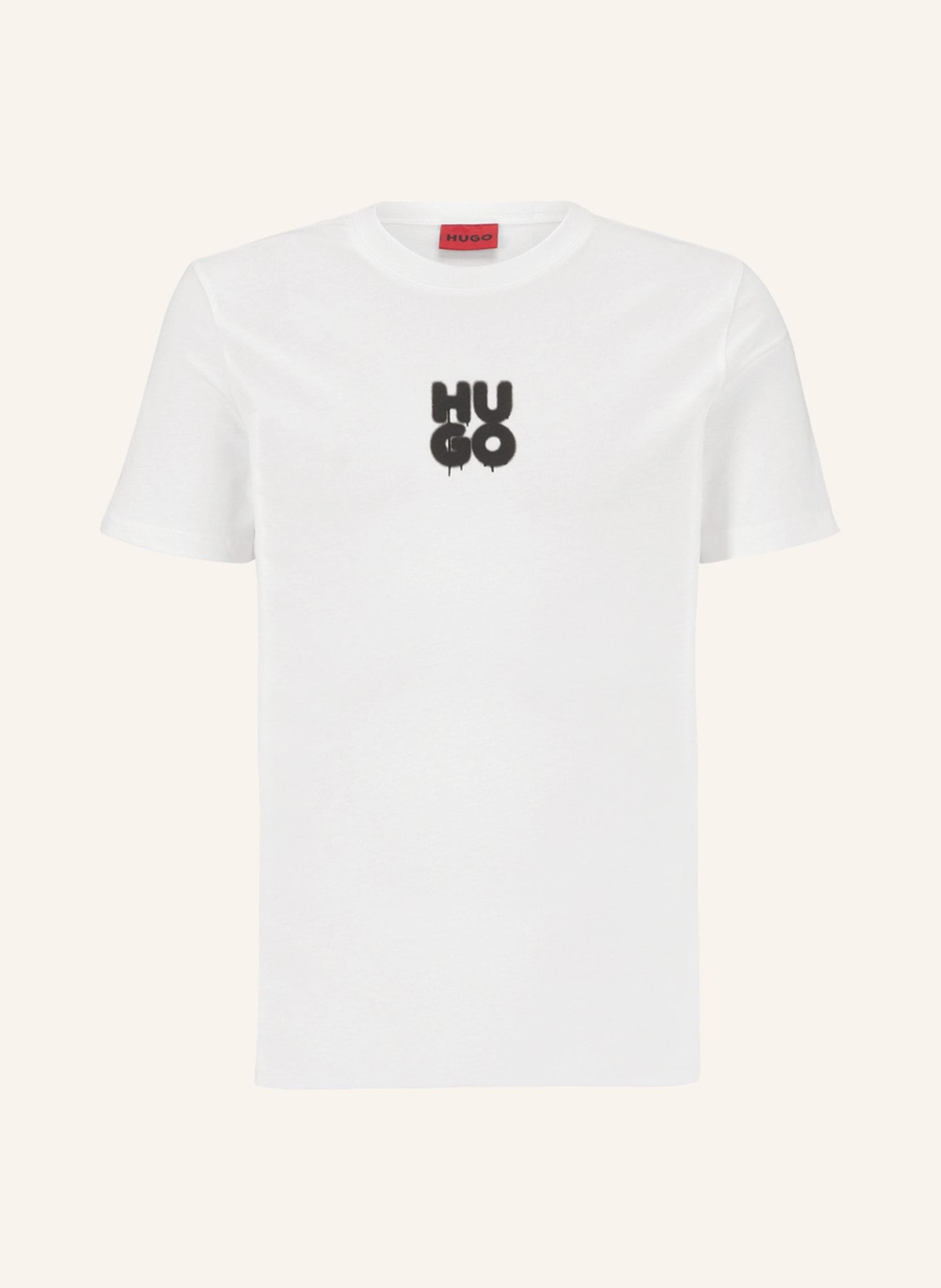 HUGO T-shirt DECALI, Color: WHITE/ BLACK (Image 1)