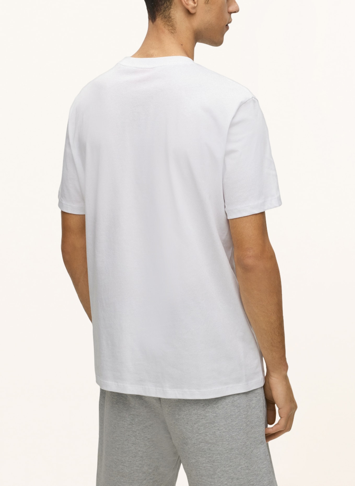 HUGO T-shirt DECALI, Color: WHITE/ BLACK (Image 3)