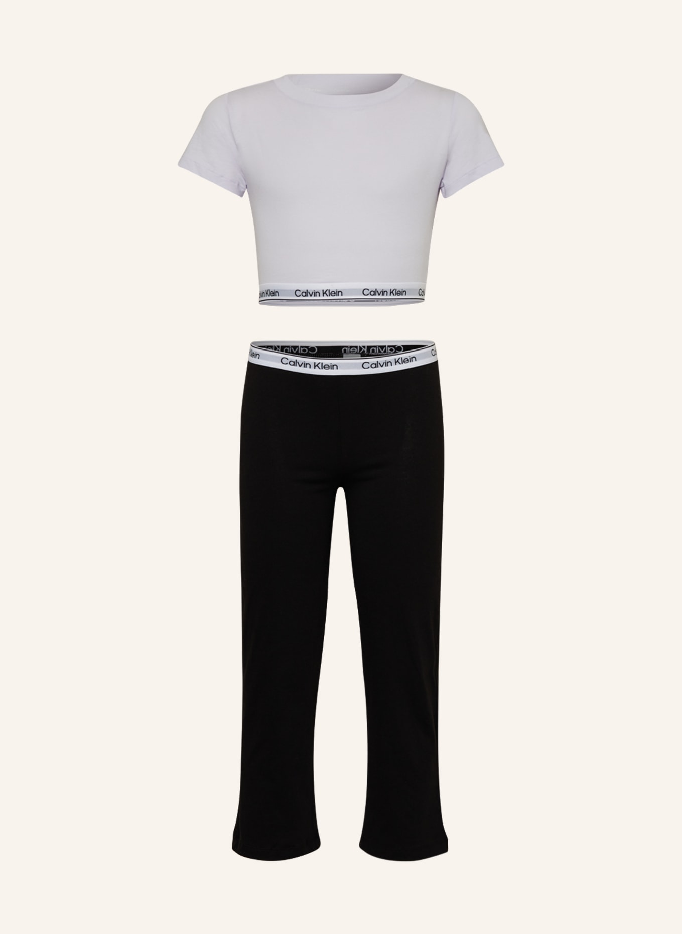 Calvin Klein Schlafanzug, Farbe: HELLLILA/ SCHWARZ (Bild 1)