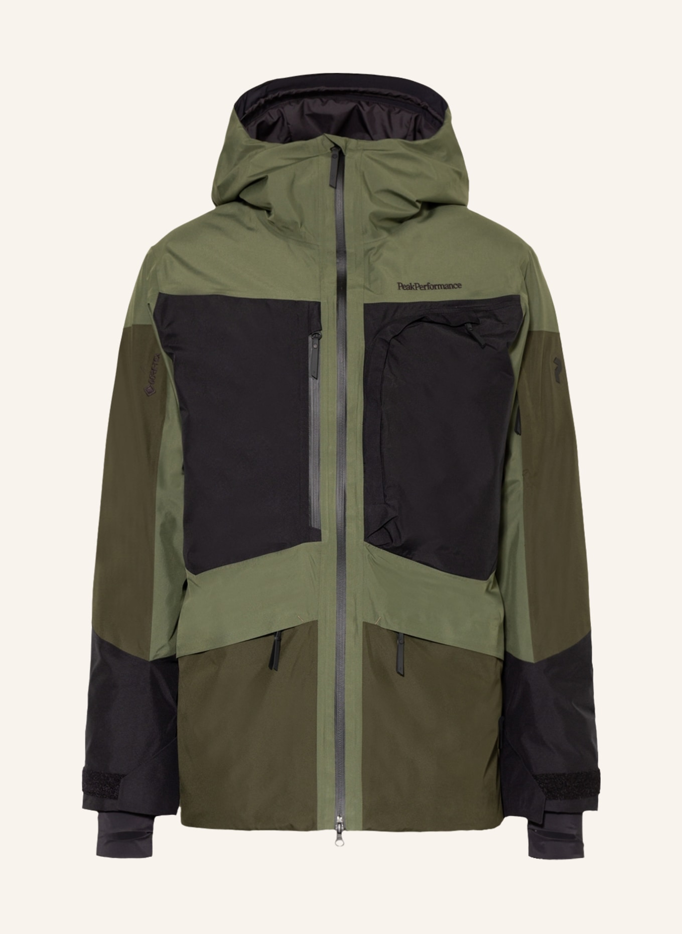 Peak Performance Ski jacket GRAVITY GTX, Color: KHAKI/ BLACK (Image 1)