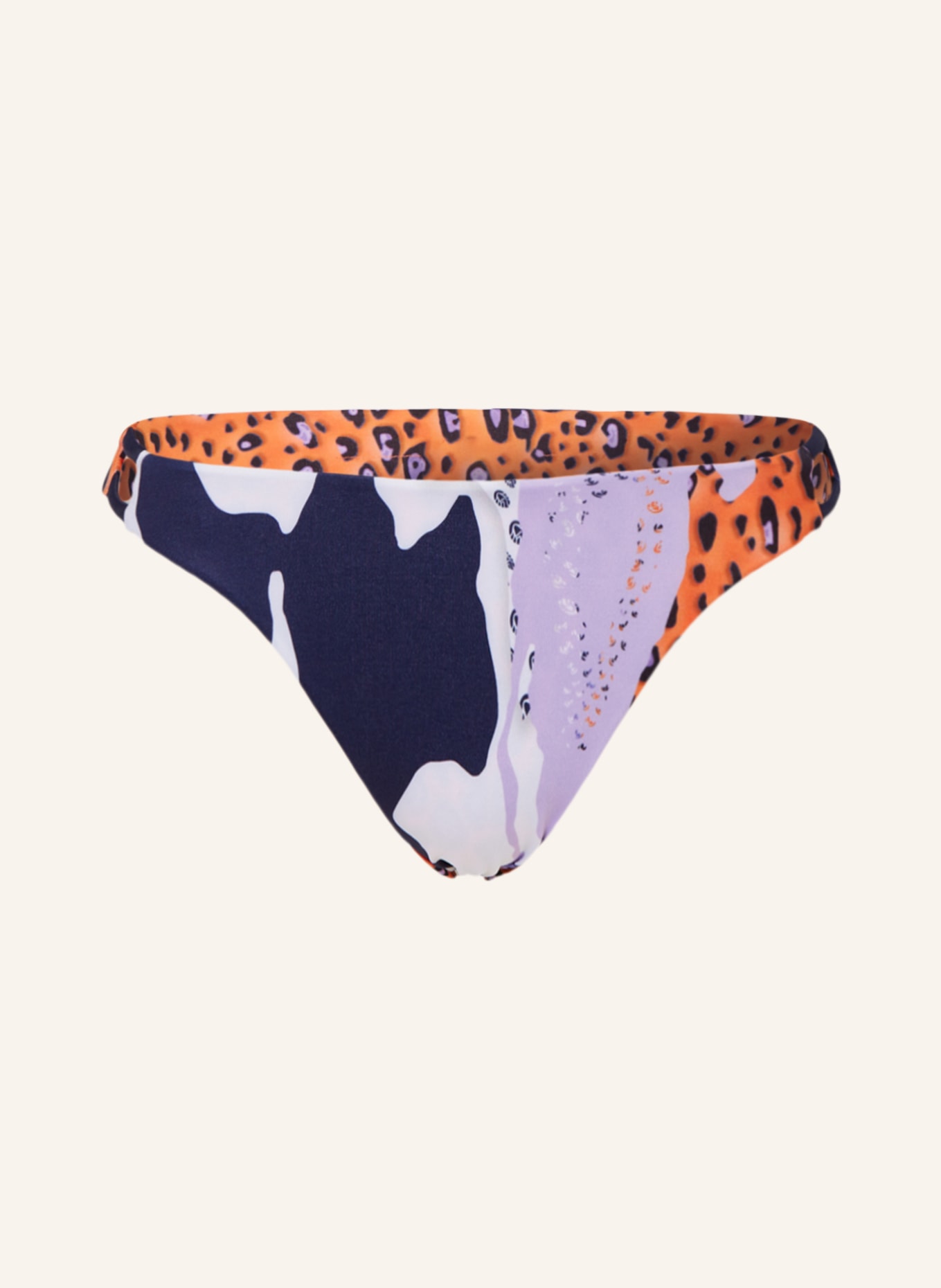 SPORTALM Basic bikini bottoms, Color: ORANGE/ LIGHT PURPLE/ DARK PURPLE (Image 1)