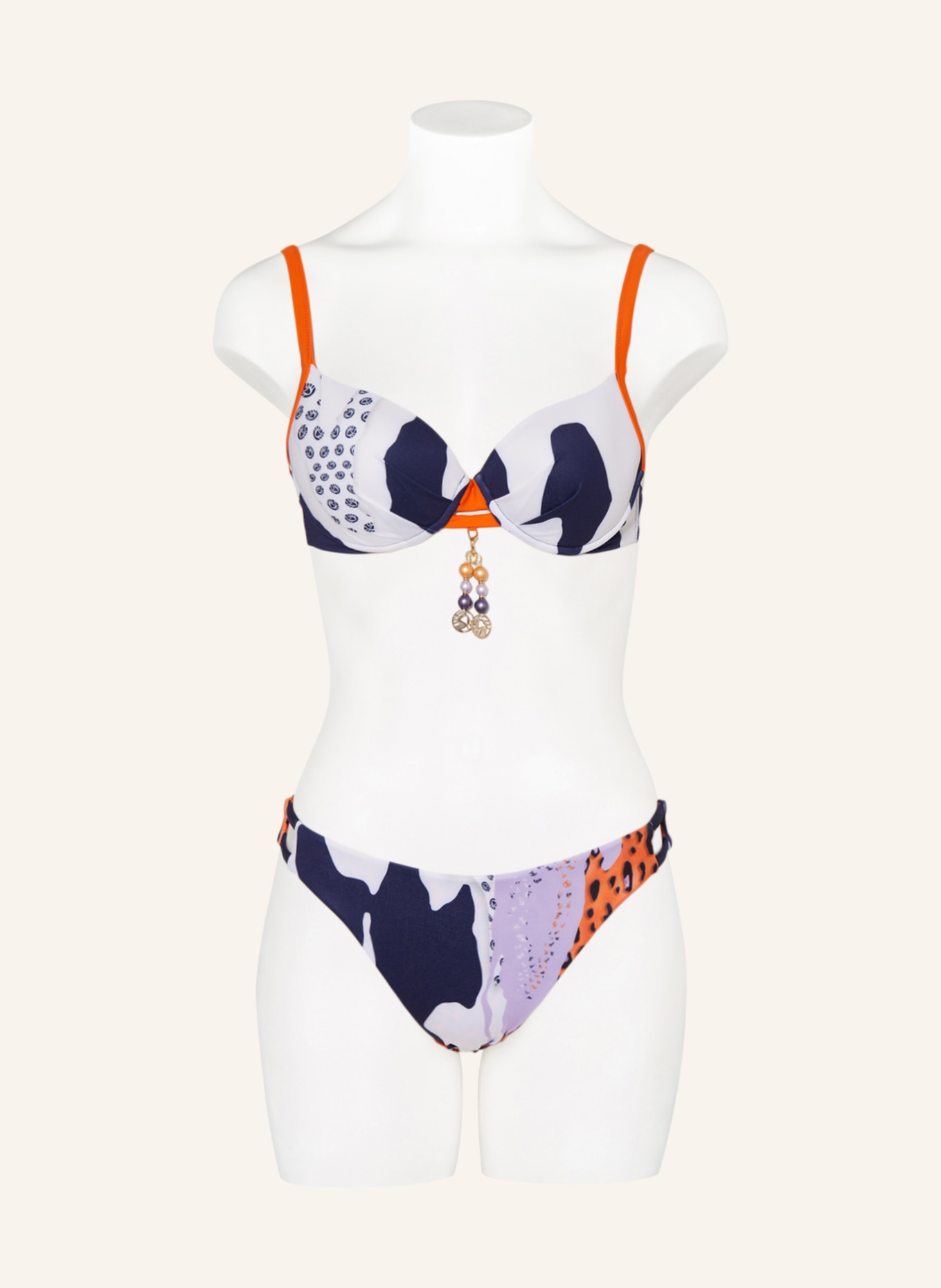 SPORTALM Basic bikini bottoms, Color: ORANGE/ LIGHT PURPLE/ DARK PURPLE (Image 2)