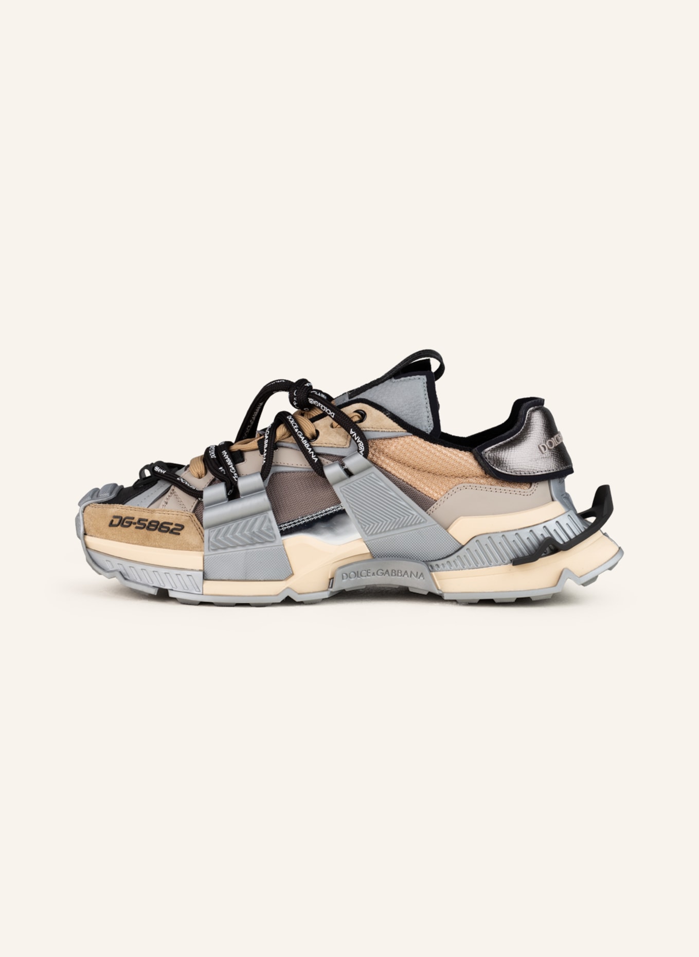 DOLCE & GABBANA Sneakers SPACE, Color: BEIGE/ GRAY/ BLACK (Image 4)