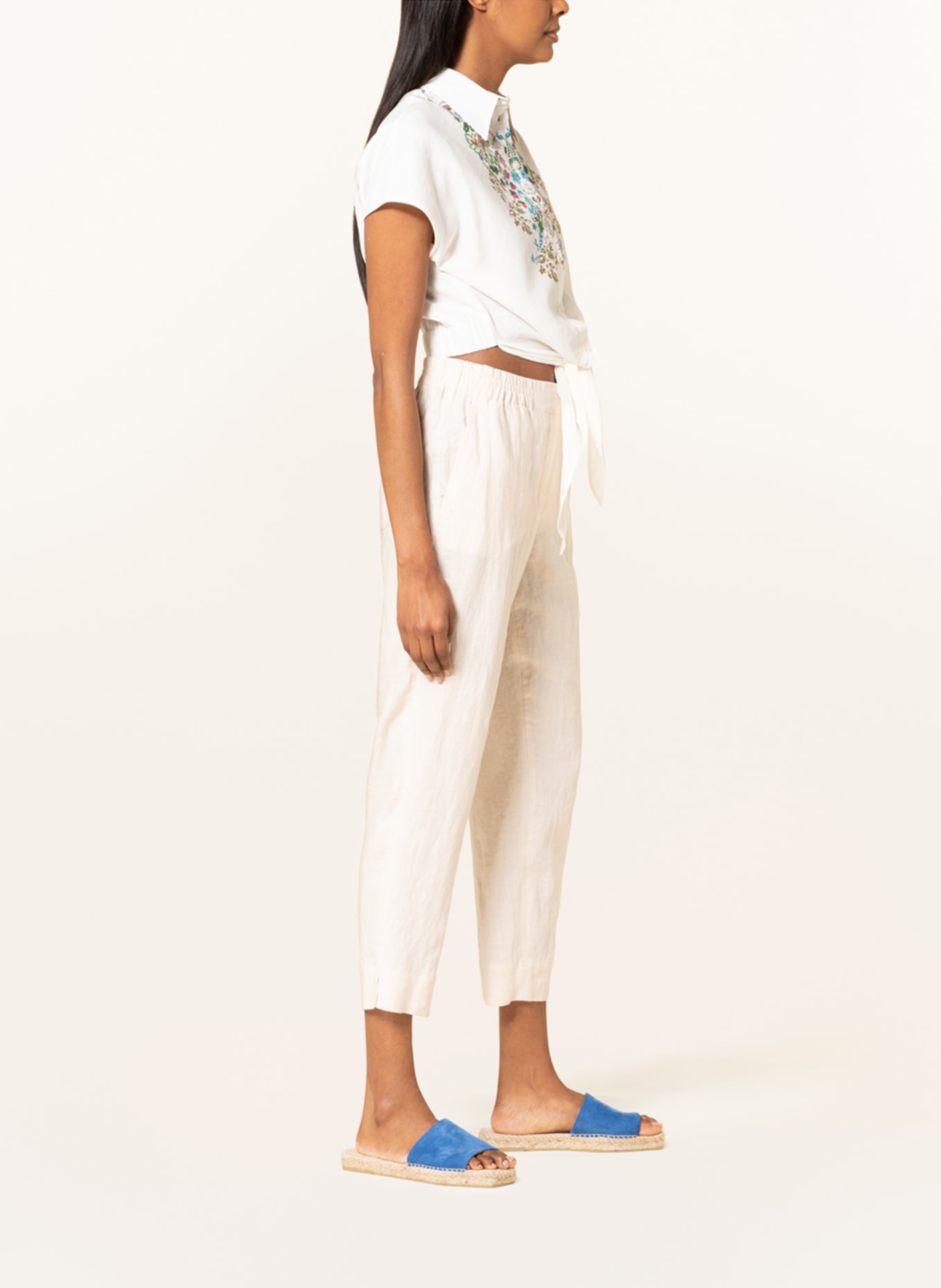 RIANI 7/8 pants made of linen, Color: CREAM (Image 4)