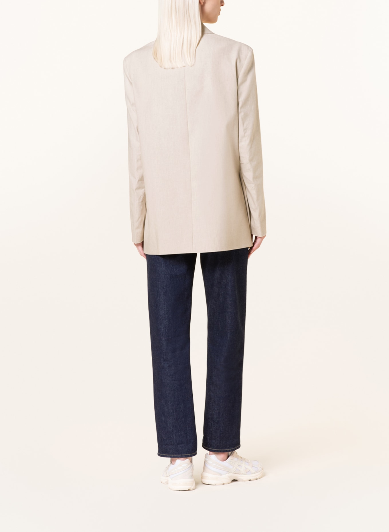 Calvin Klein Blazer with linen, Color: LIGHT BROWN (Image 3)