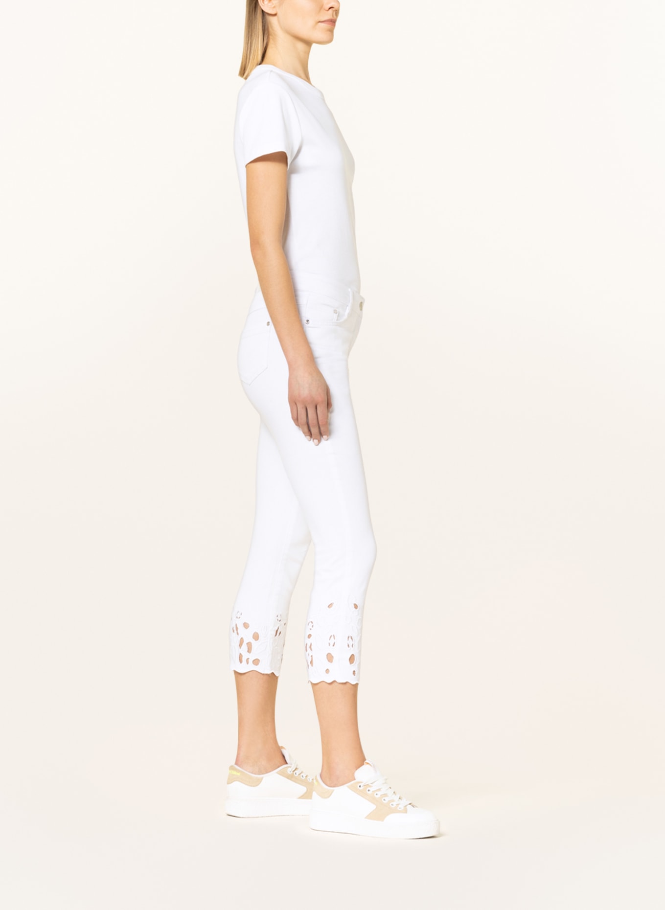 SPORTALM 7/8-Jeans mit Stickereien, Farbe: 01 OPTICAL WHITE (Bild 4)