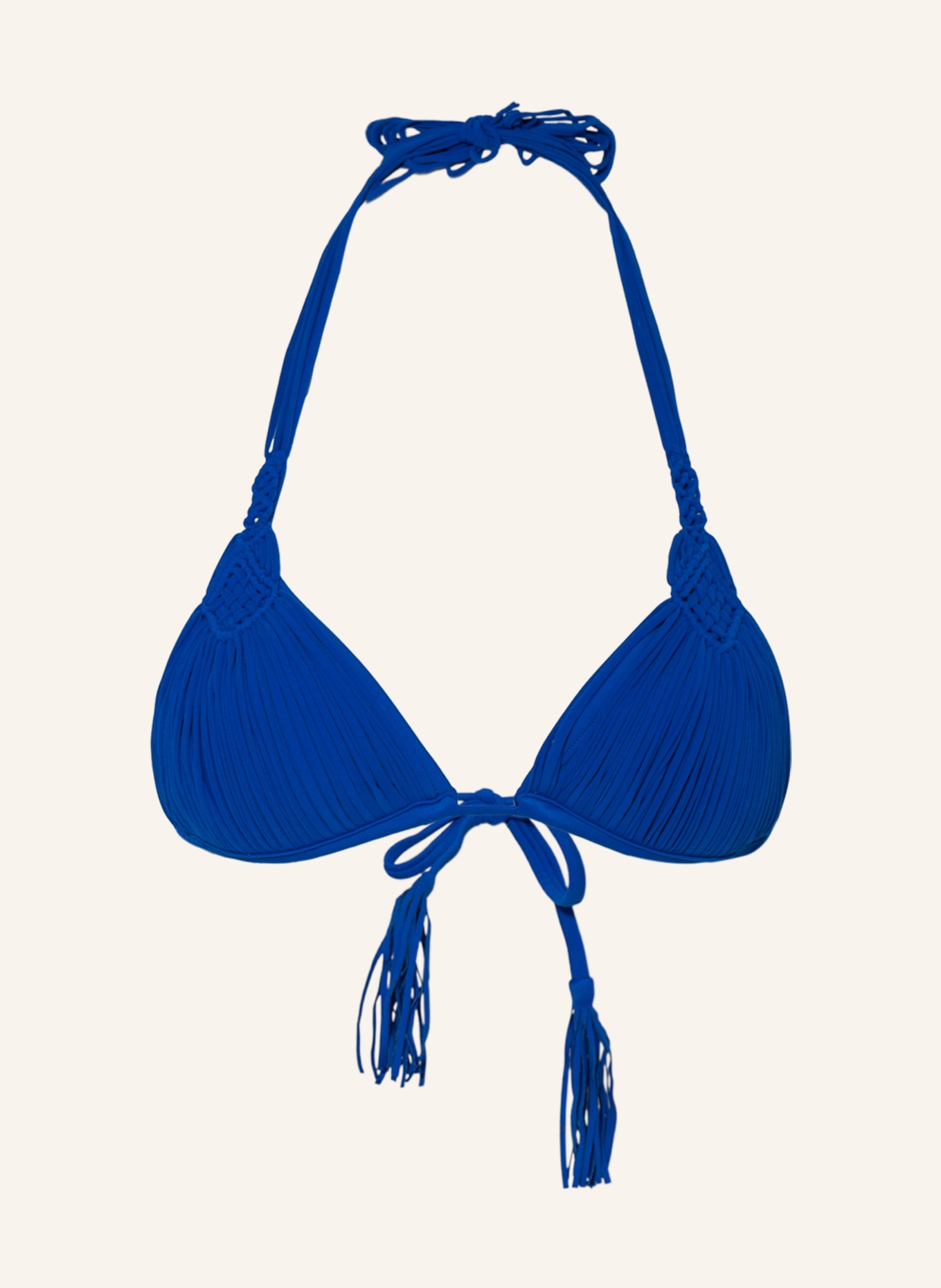 PILYQ Triangle bikini top MILA, Color: BLUE (Image 1)