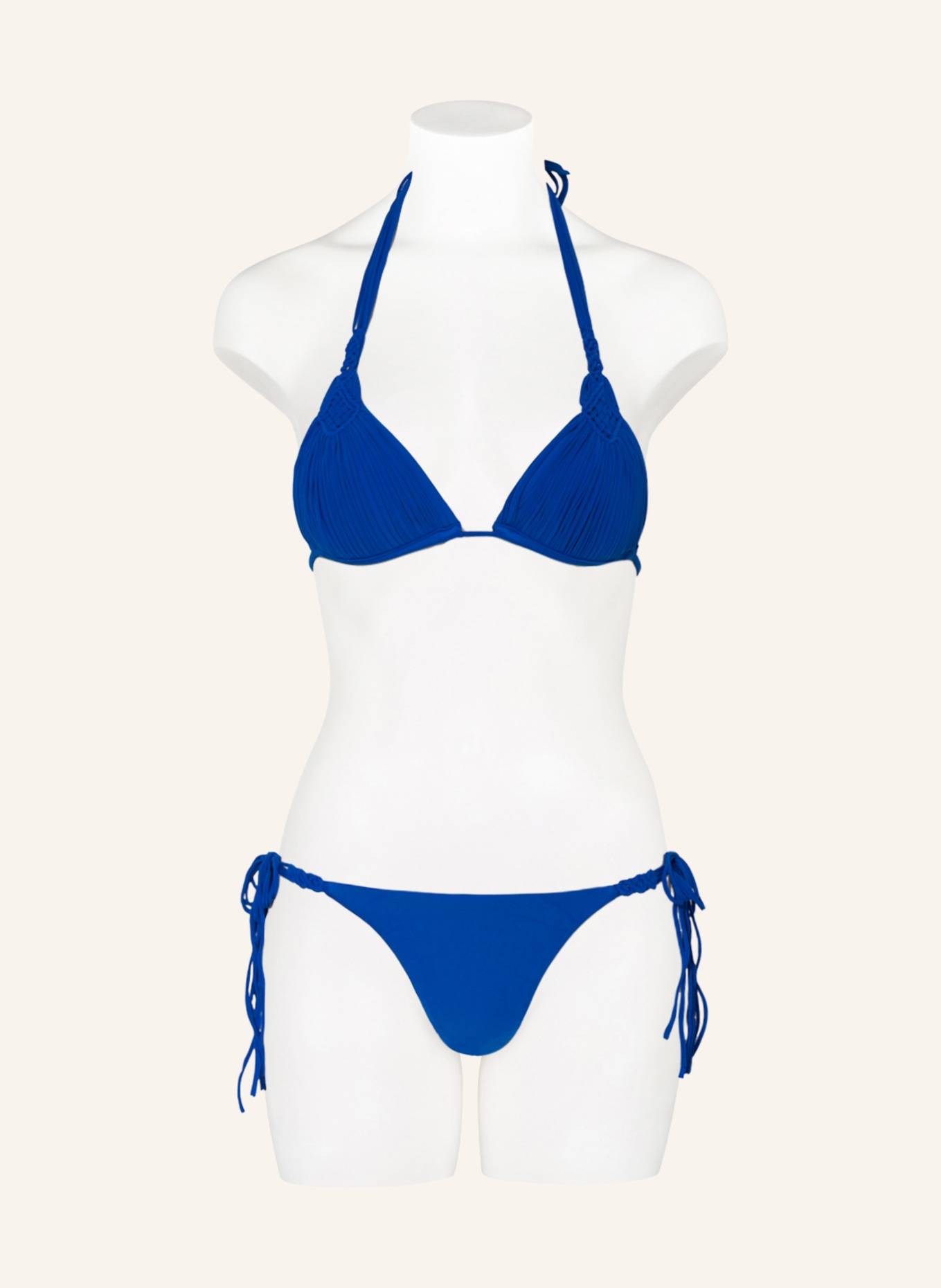 PILYQ Triangle bikini top MILA, Color: BLUE (Image 2)