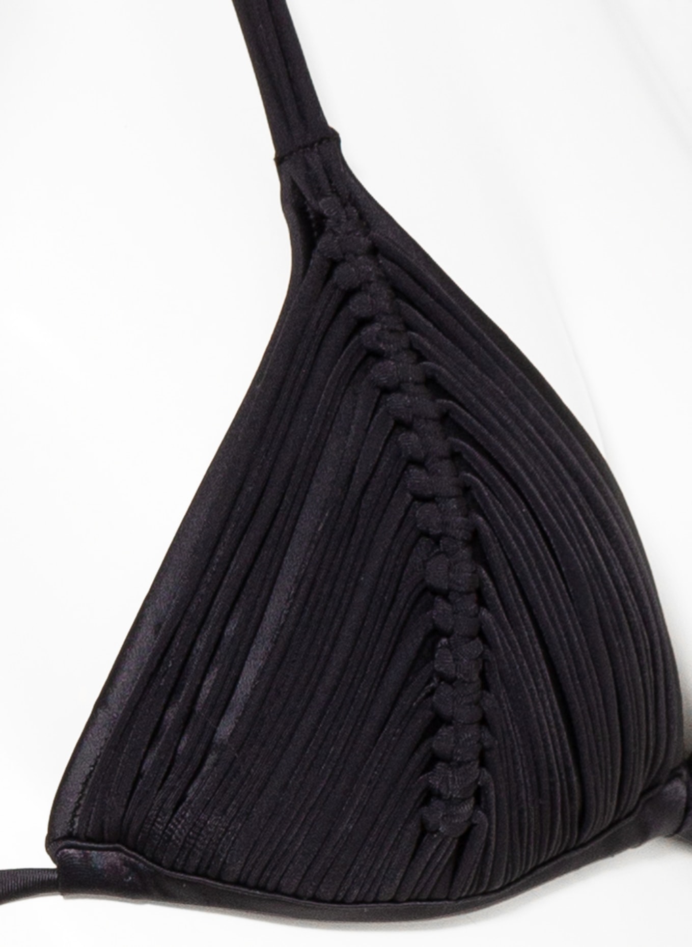 PILYQ Triangle bikini top ISLA, Color: BLACK (Image 4)