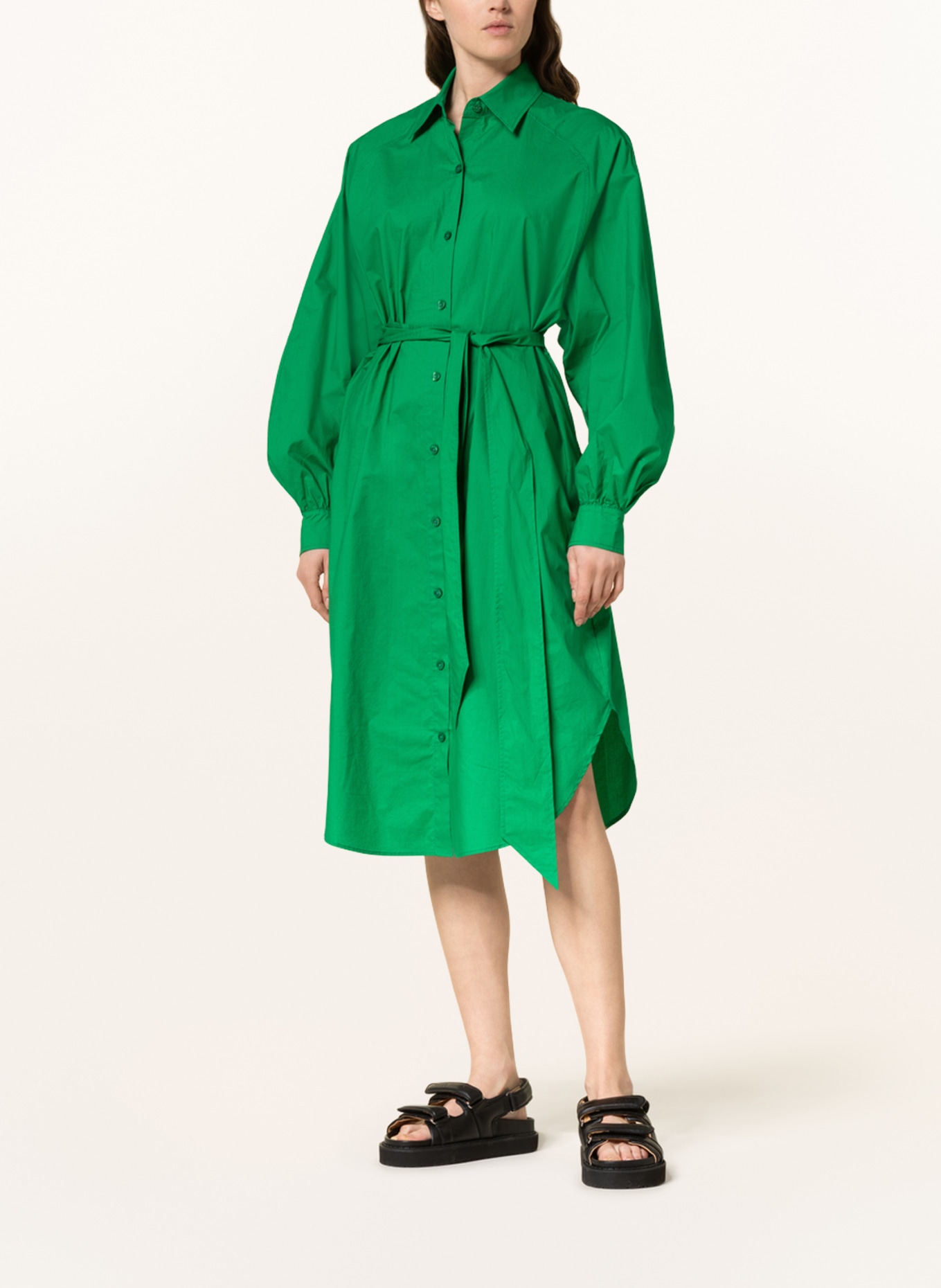 HUGO Shirt dress KAMERAN, Color: GREEN (Image 2)
