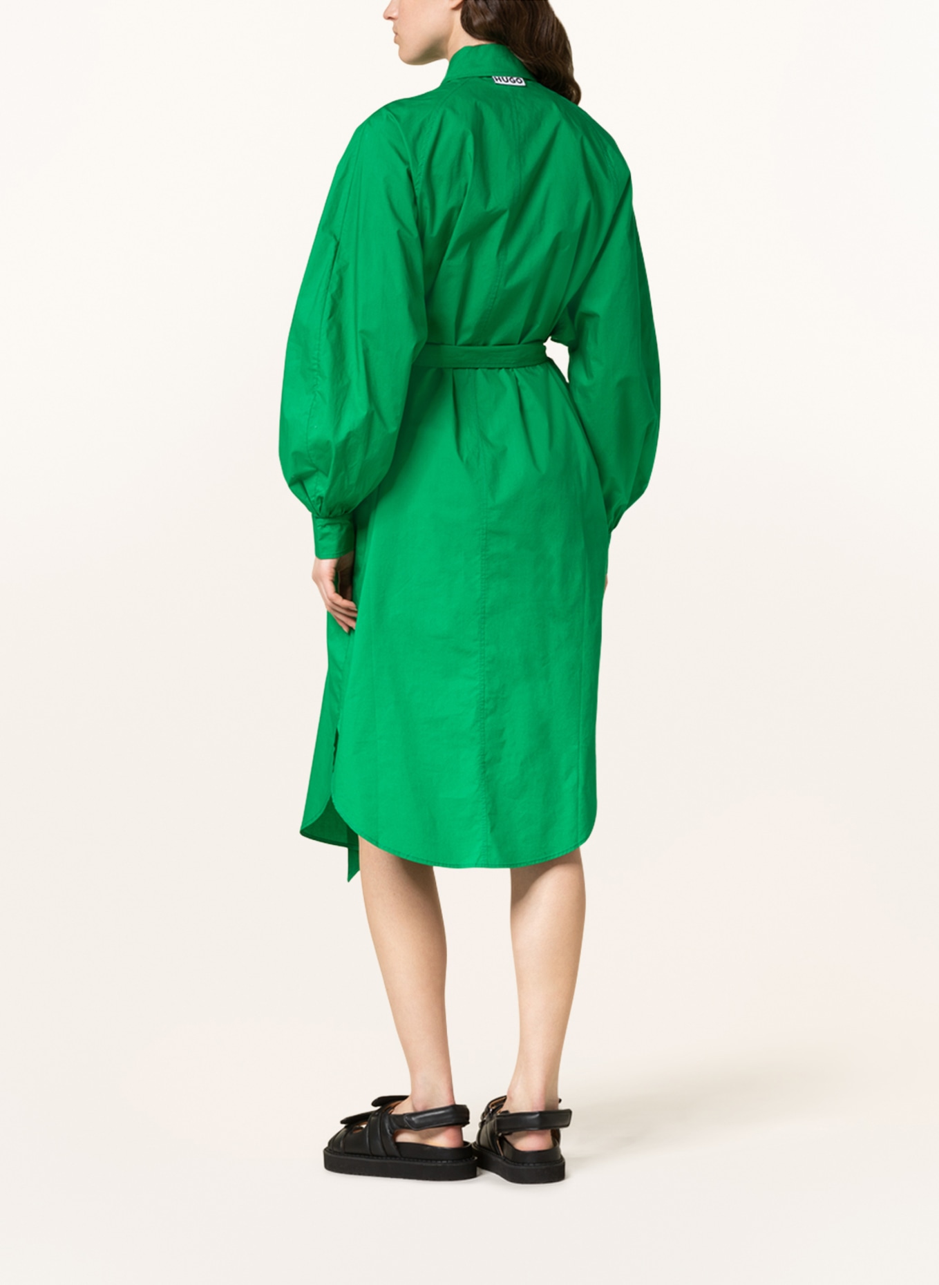 HUGO Shirt dress KAMERAN, Color: GREEN (Image 3)