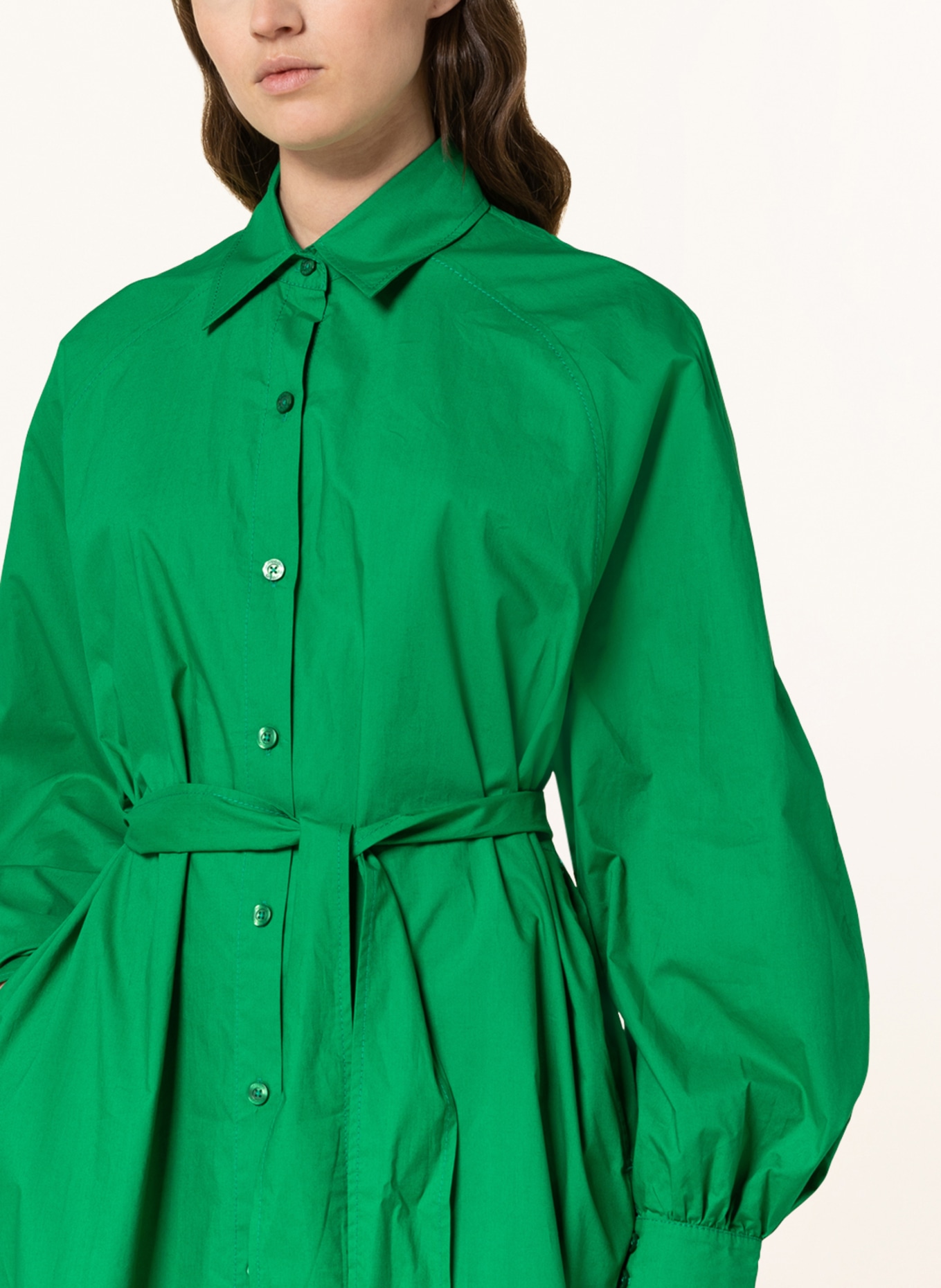 HUGO Shirt dress KAMERAN, Color: GREEN (Image 4)