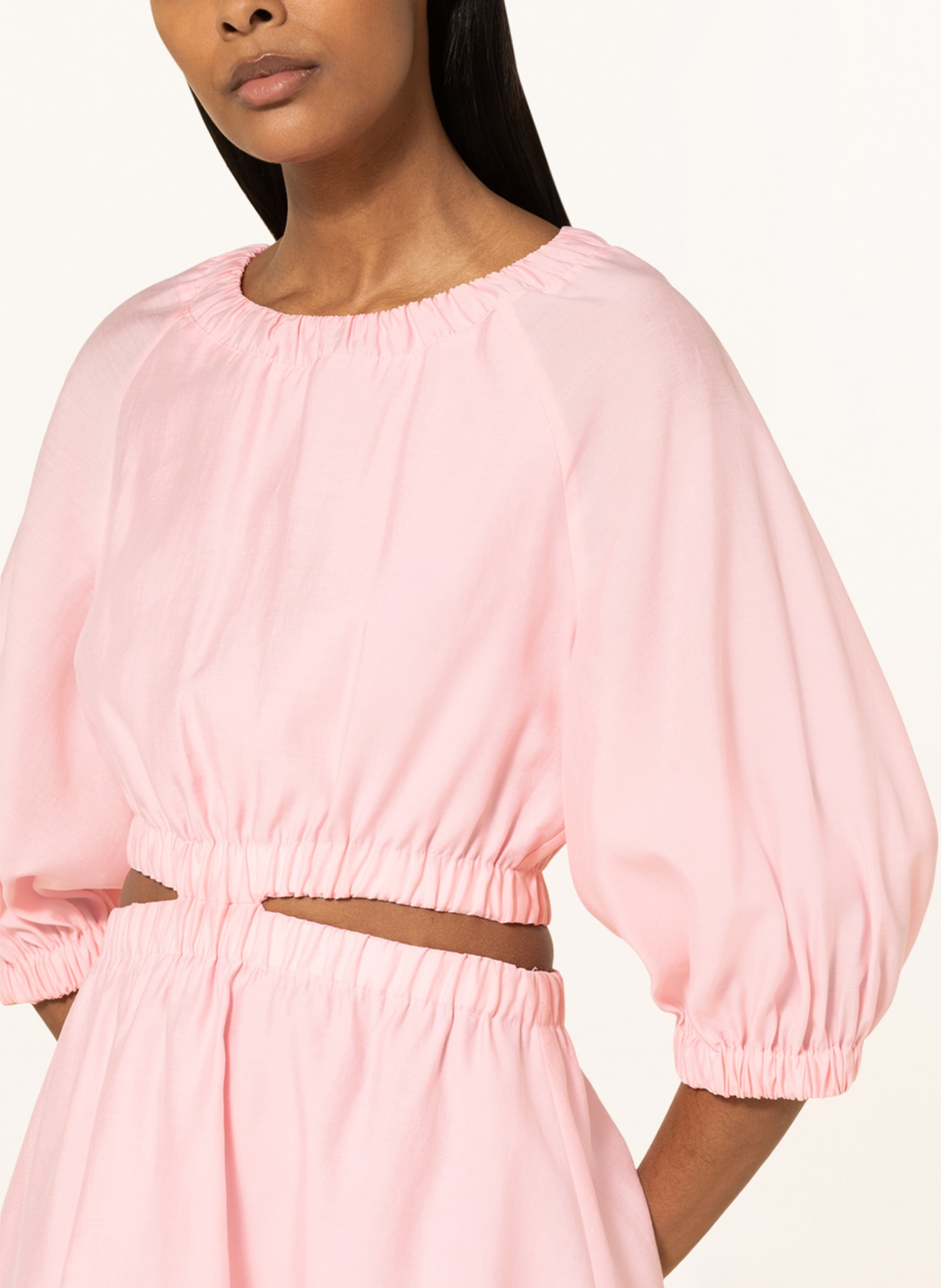 HUGO Kleid KANG mit 3/4-Arm und Cut-outs, Farbe: ROSA (Bild 4)
