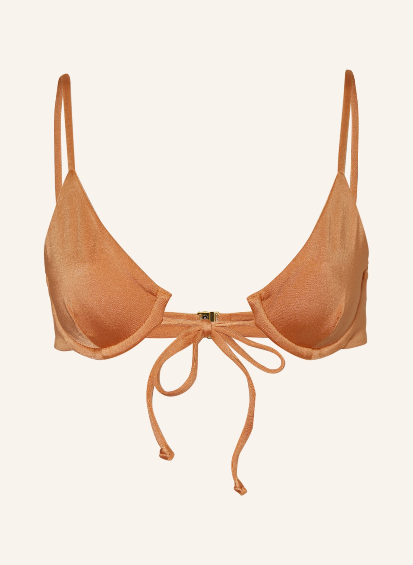 espadrij l'originale Underwired bikini top ELIAN, Color: LIGHT ORANGE (Image 1)
