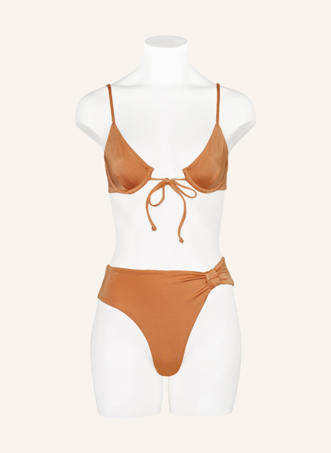 espadrij l'originale Underwired bikini top ELIAN, Color: LIGHT ORANGE (Image 2)