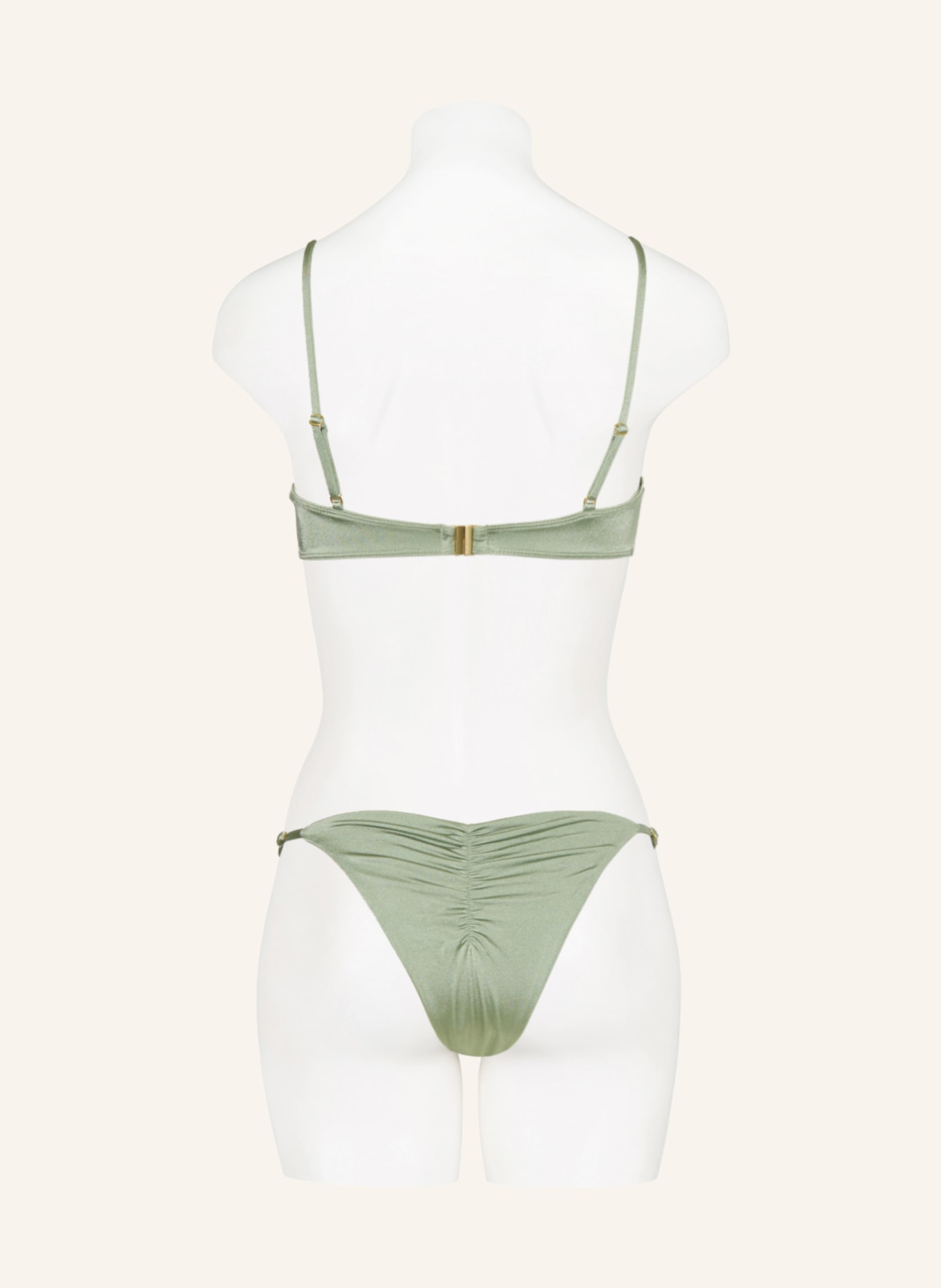 espadrij l'originale Triangle bikini bottoms EDDA, Color: LIGHT GREEN (Image 3)