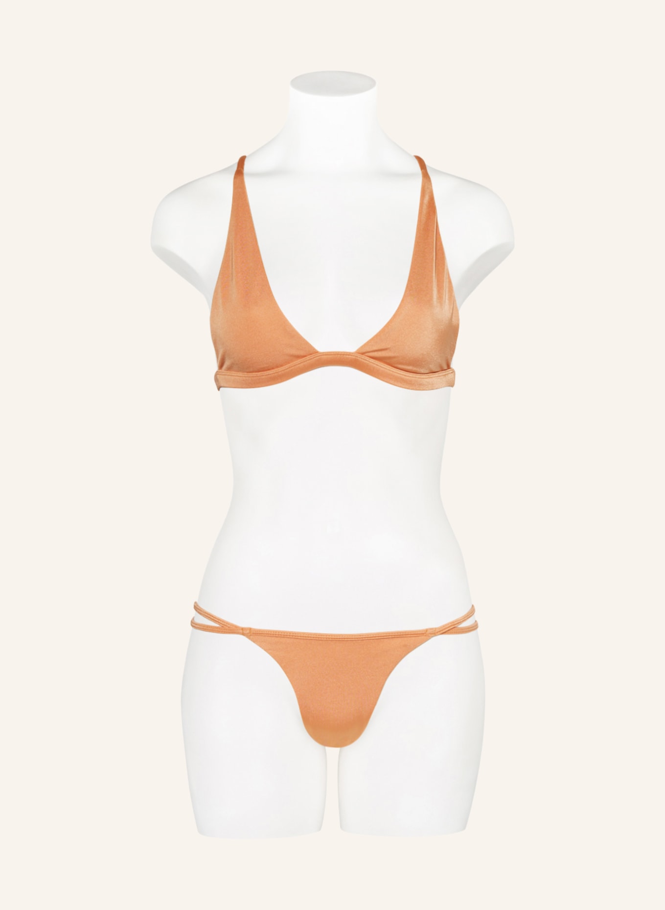 espadrij l'originale Triangle bikini bottoms ELIAN, Color: LIGHT ORANGE (Image 2)