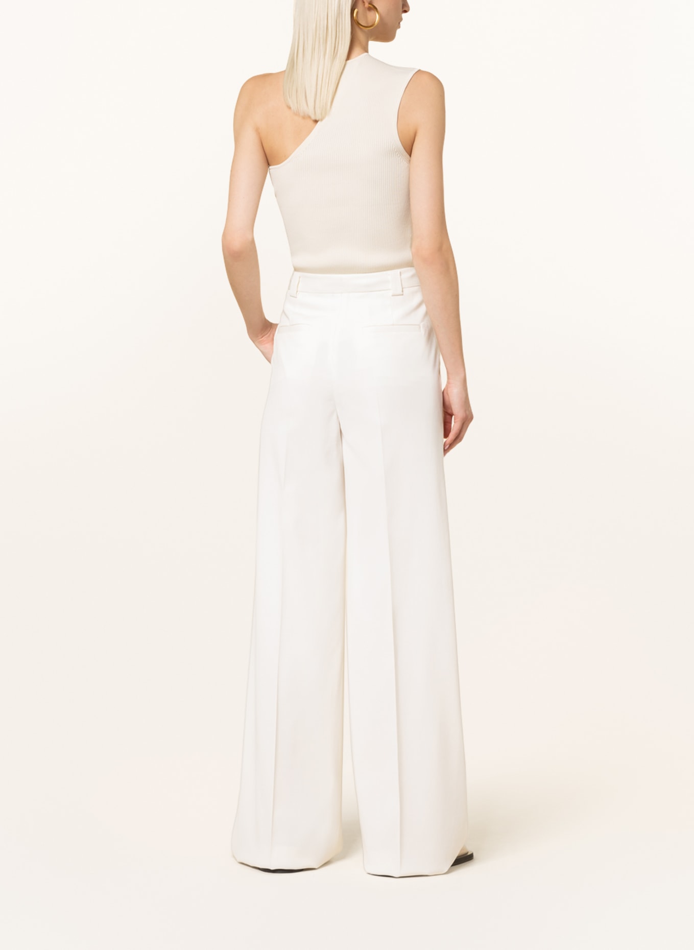 RED VALENTINO Wide leg trousers, Color: WHITE (Image 3)