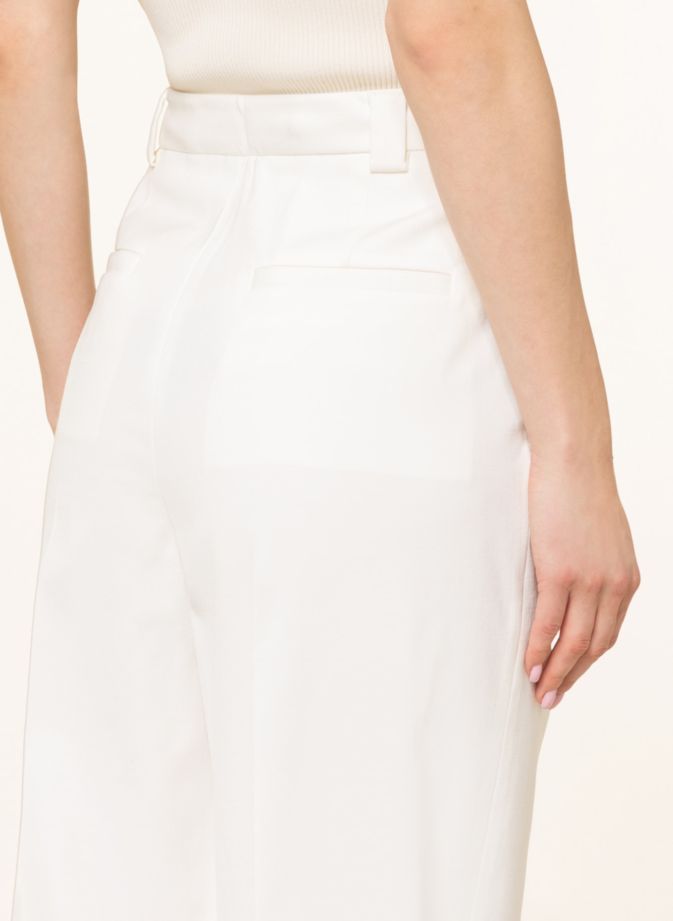 RED VALENTINO Wide leg trousers, Color: WHITE (Image 5)