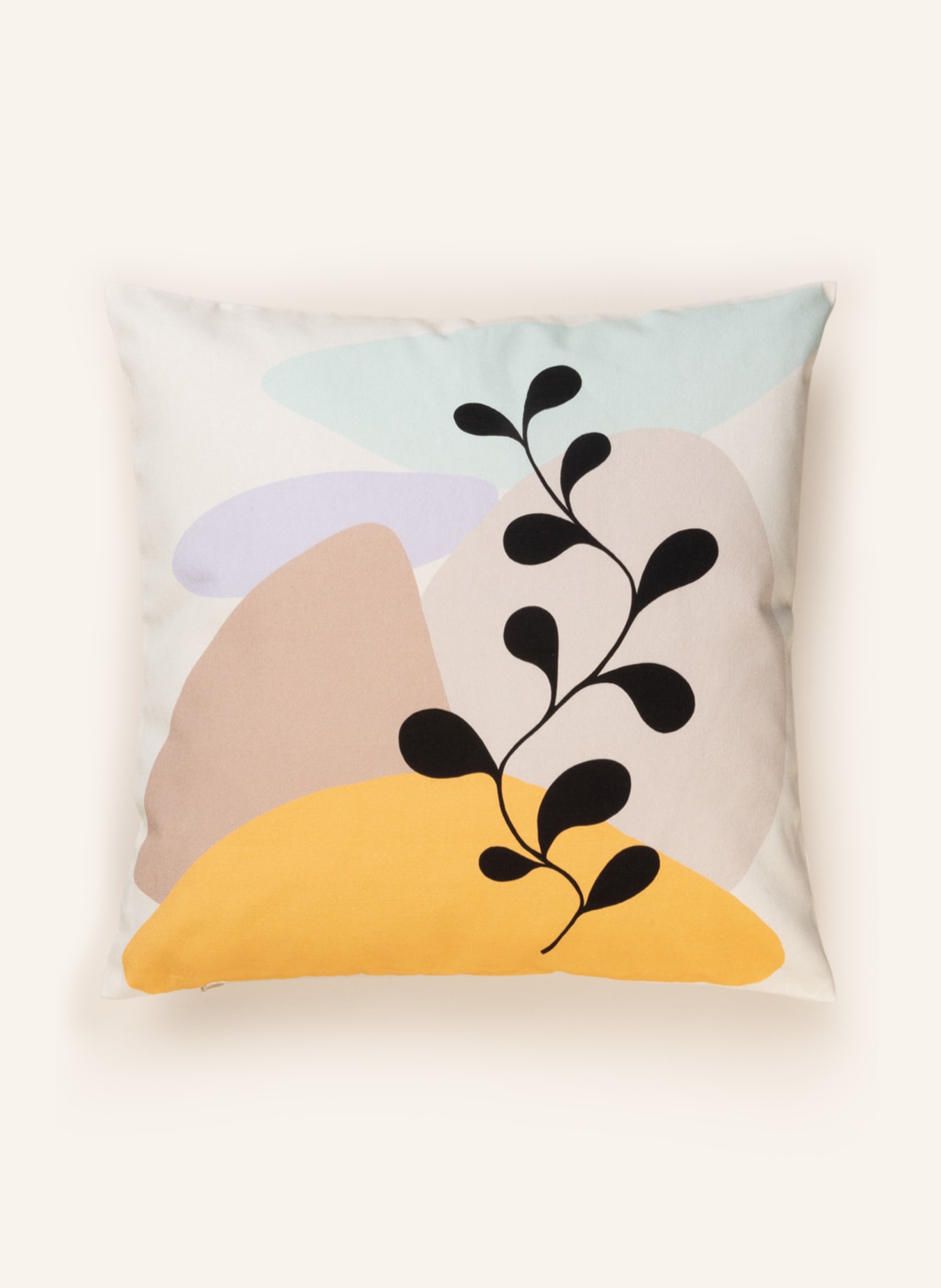 EB HOME Decorative cushion cover SCANDI, Color: LIGHT YELLOW/ BLACK/ LIGHT BROWN (Image 1)