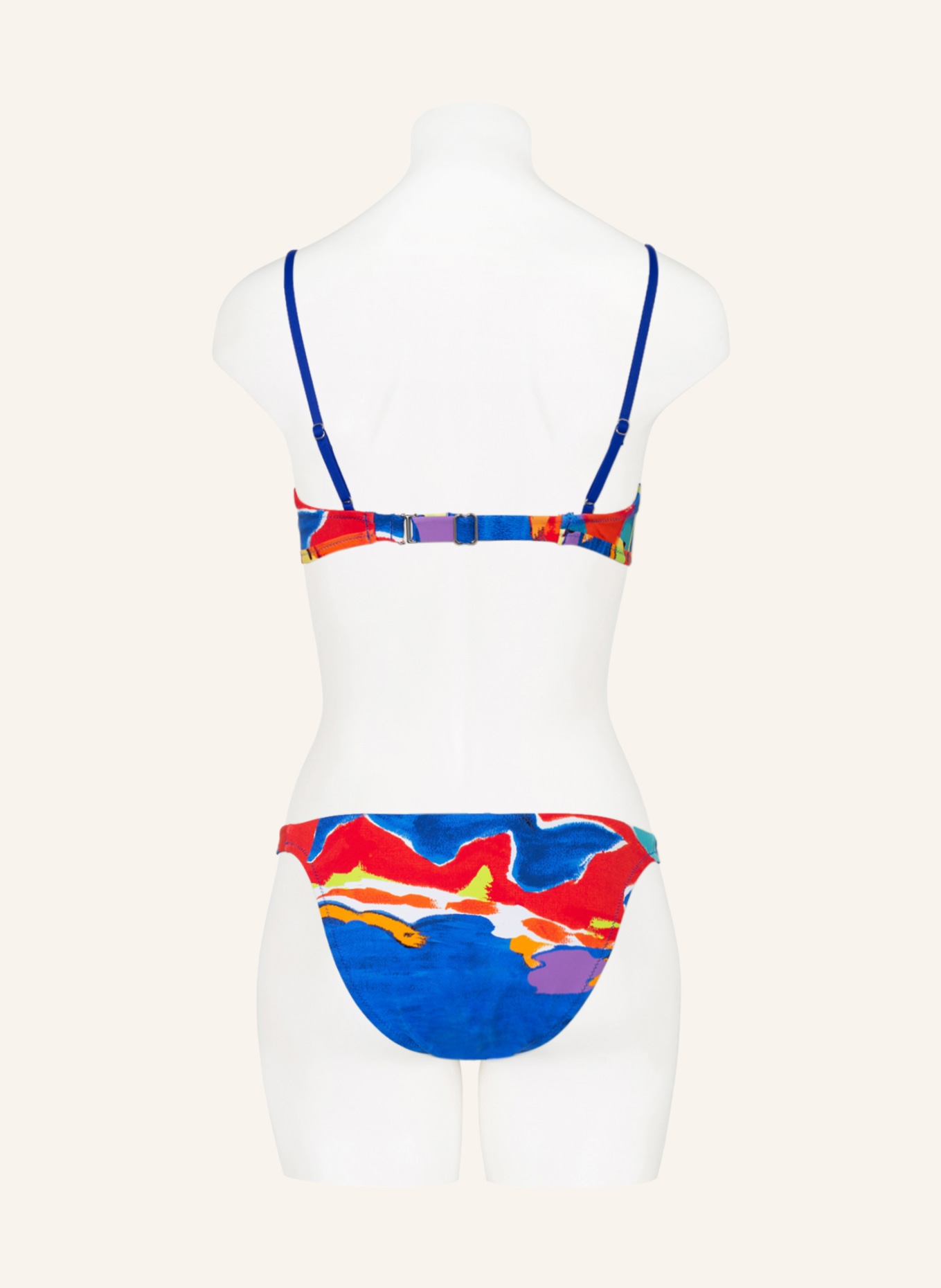 POLO RALPH LAUREN Bralette-Bikini-Top, Farbe: BLAU/ ROT/ NEONGRÜN (Bild 3)