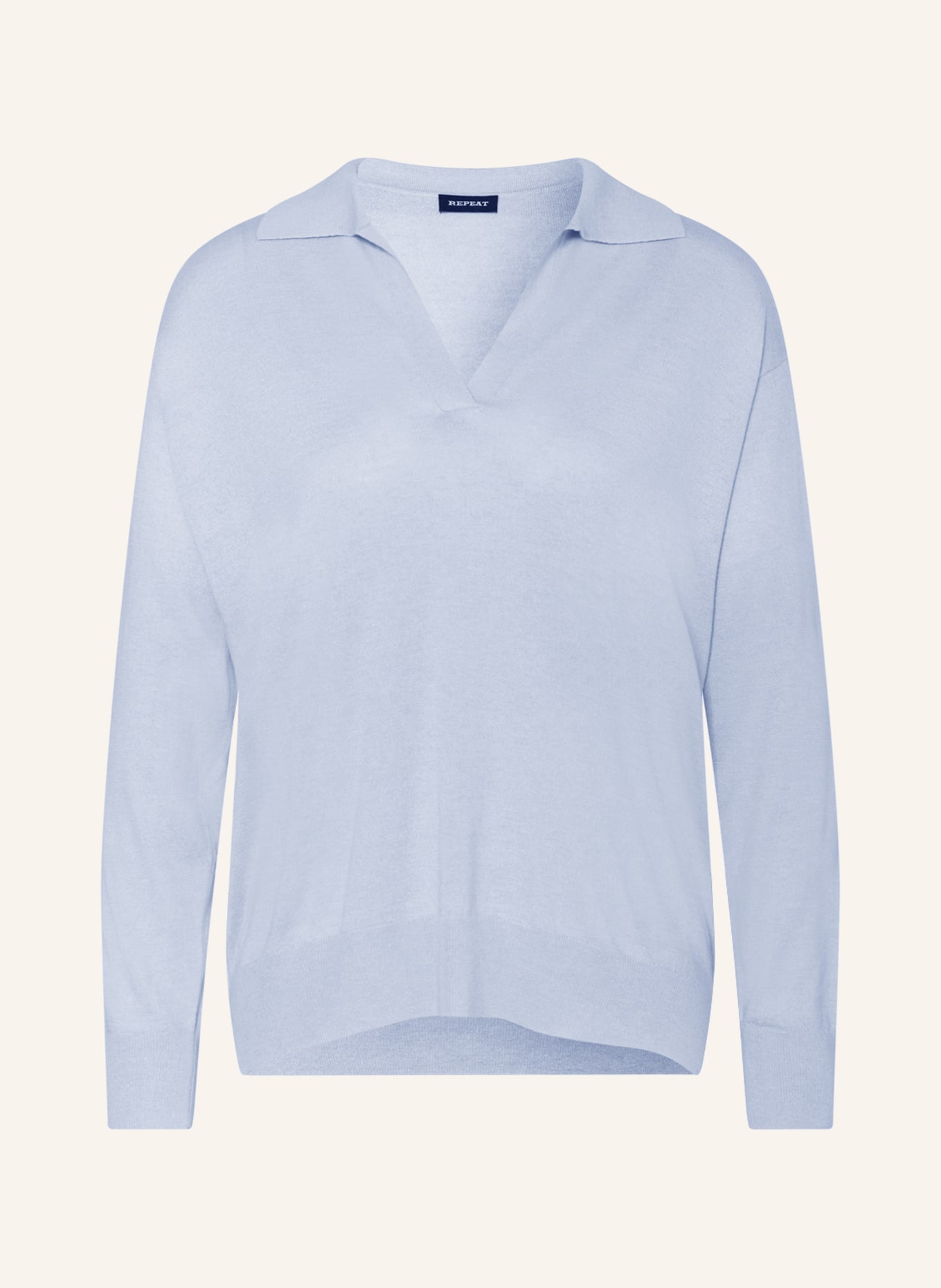 REPEAT Silk sweater, Color: LIGHT BLUE (Image 1)