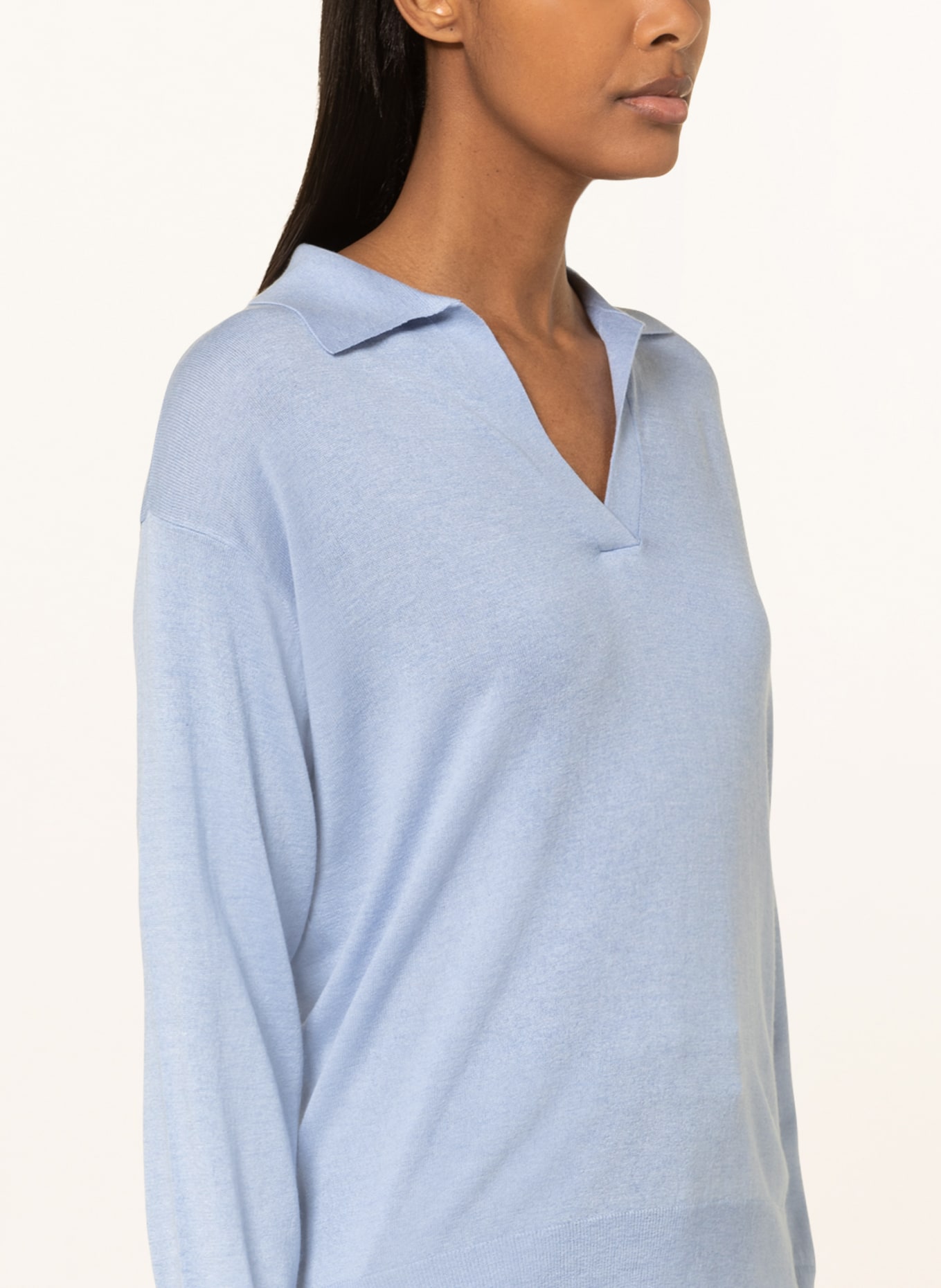 REPEAT Silk sweater, Color: LIGHT BLUE (Image 4)