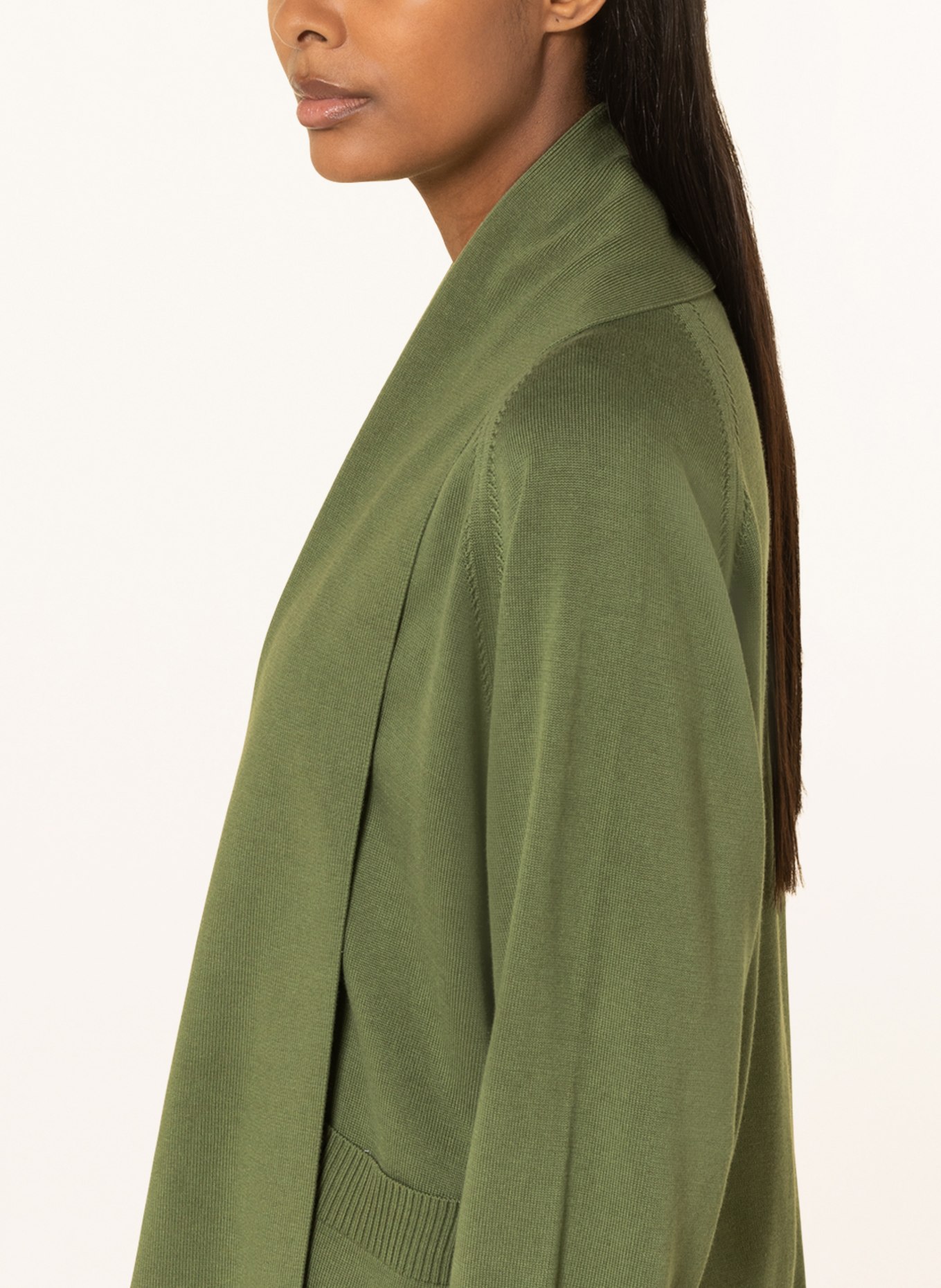 REPEAT Knit cardigan, Color: GREEN (Image 4)