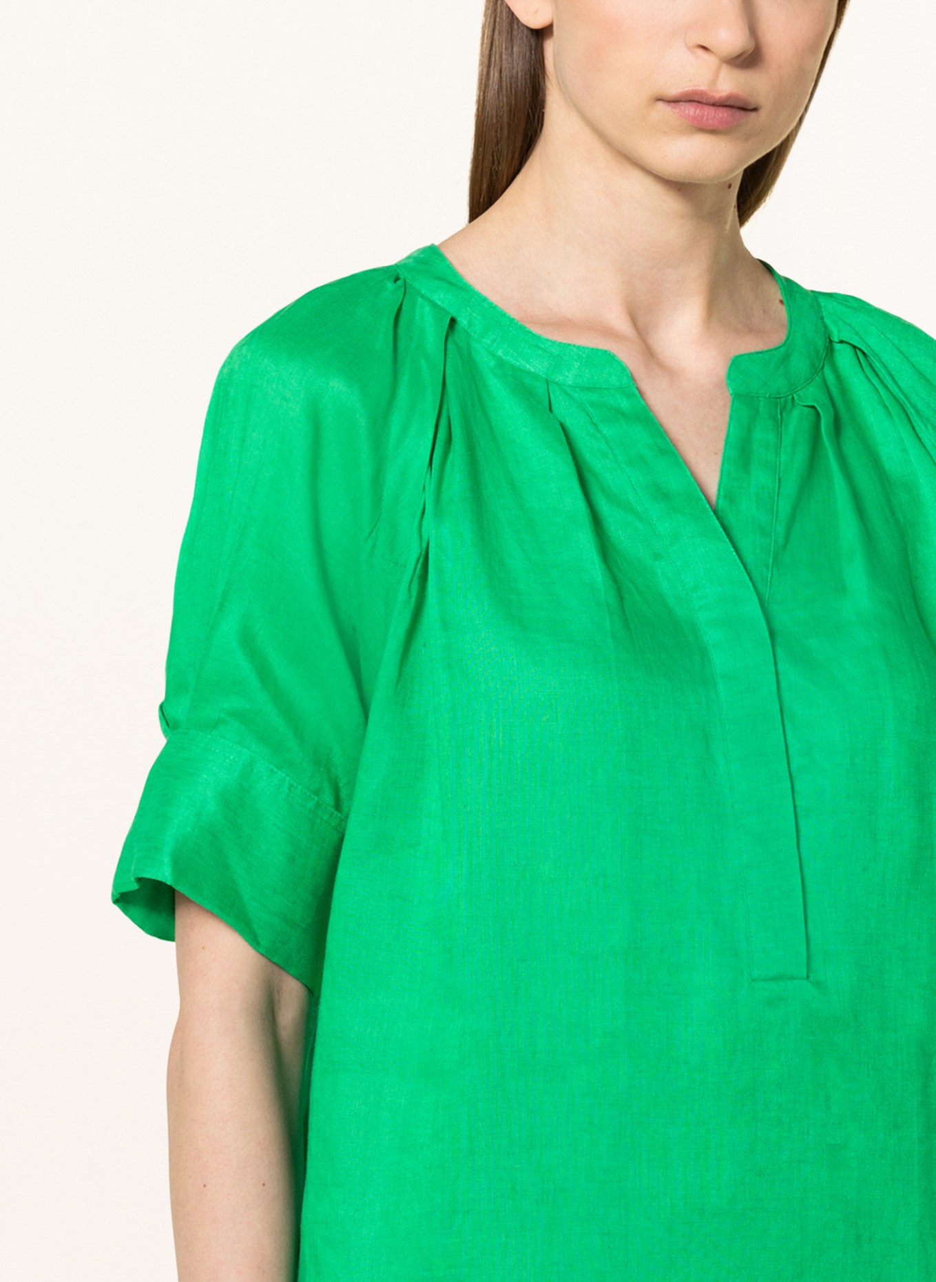 REPEAT Linen dress, Color: GREEN (Image 4)