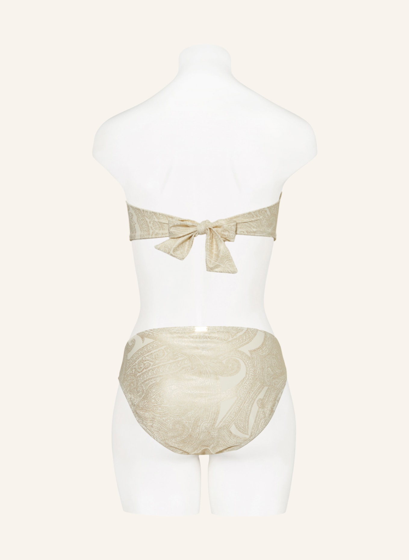 LAUREN RALPH LAUREN Bandeau bikini top, Color: ECRU/ GOLD (Image 5)