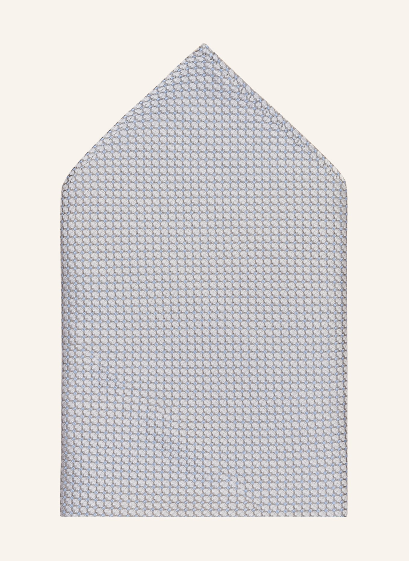 Prince BOWTIE Set: Tie and pocket square, Color: GRAY/ BLUE (Image 2)