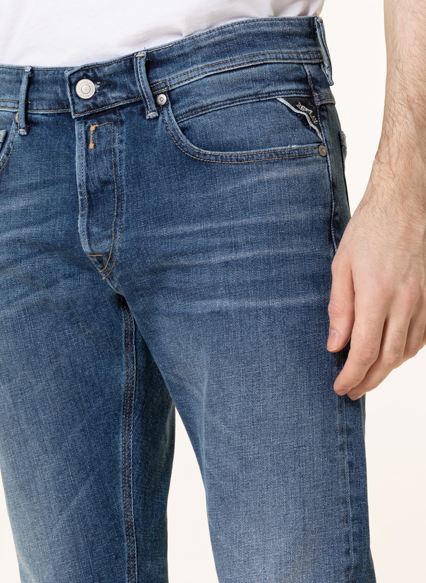 REPLAY Jeans WLLBI Regular Slim Fit, Farbe: 009 MEDIUM BLUE (Bild 6)