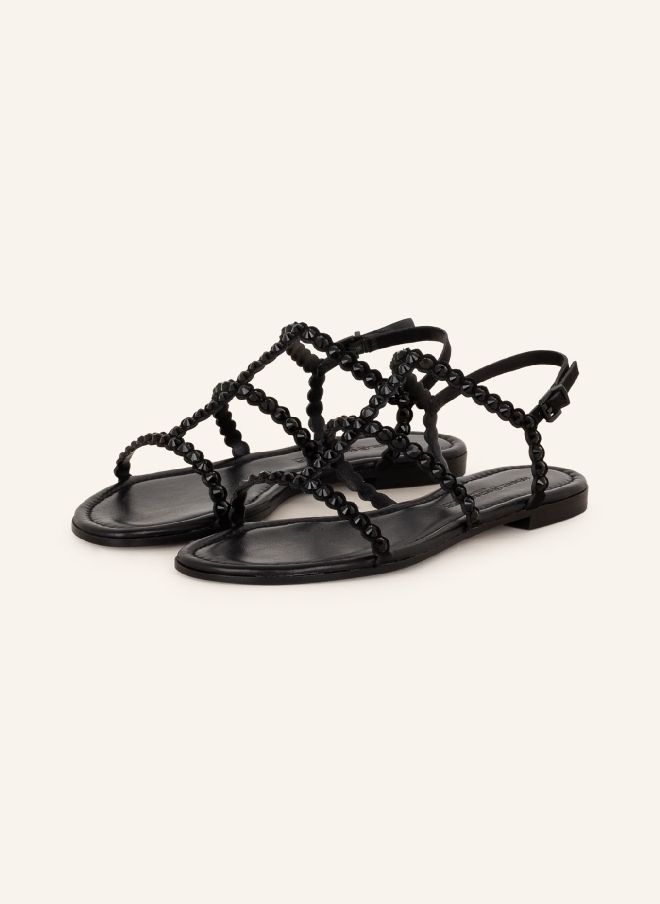 KENNEL & SCHMENGER Sandals ELLE with decorative gems, Color: BLACK (Image 1)