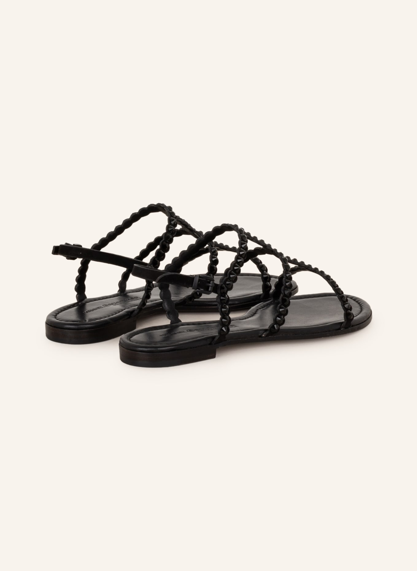 KENNEL & SCHMENGER Sandals ELLE with decorative gems, Color: BLACK (Image 2)