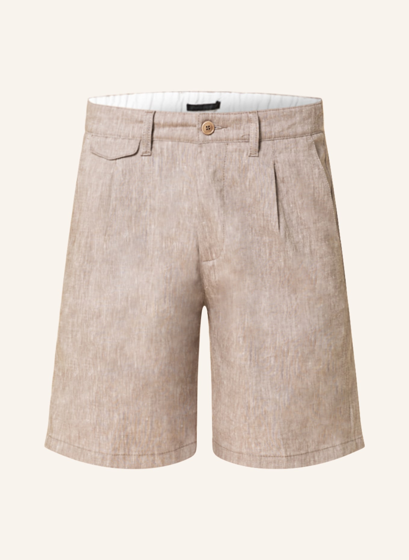 DRYKORN Shorts ABROAD with linen, Color: BROWN (Image 1)