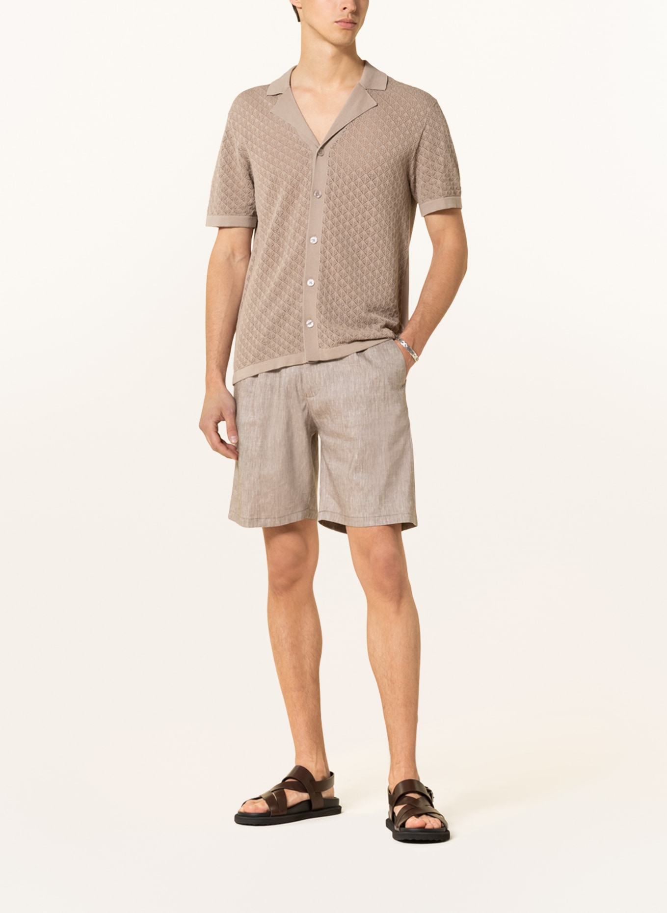 DRYKORN Shorts ABROAD with linen, Color: BROWN (Image 2)