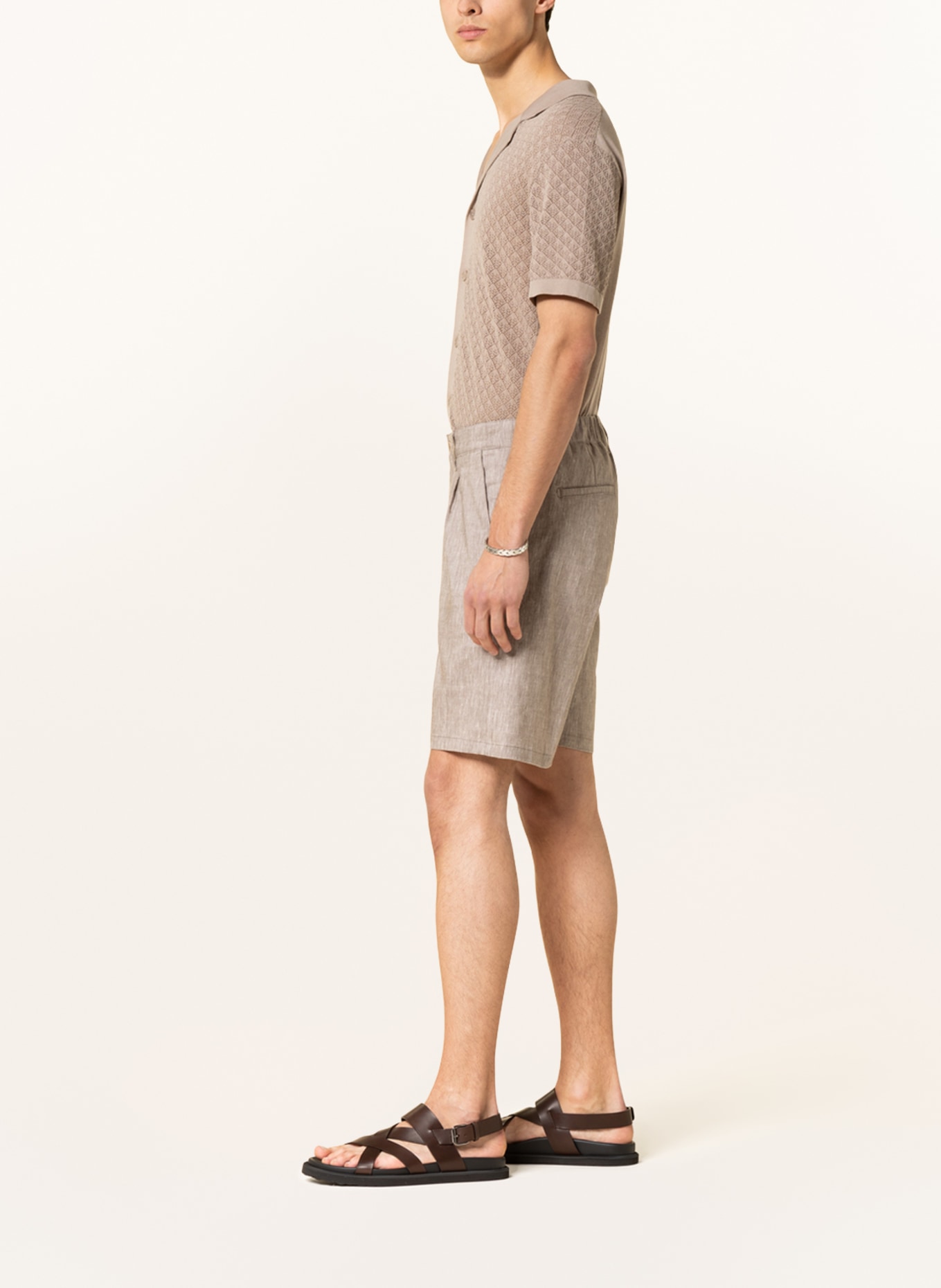 DRYKORN Shorts ABROAD with linen, Color: BROWN (Image 4)