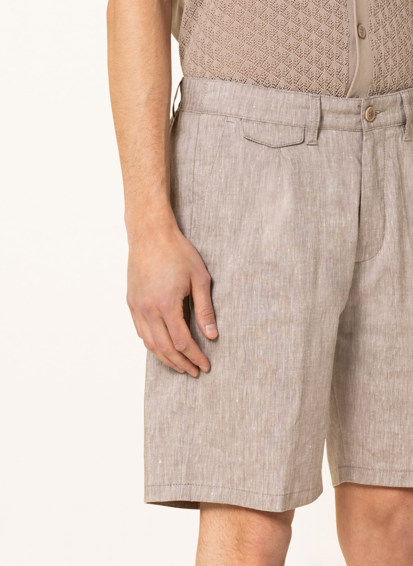 DRYKORN Shorts ABROAD with linen, Color: BROWN (Image 5)