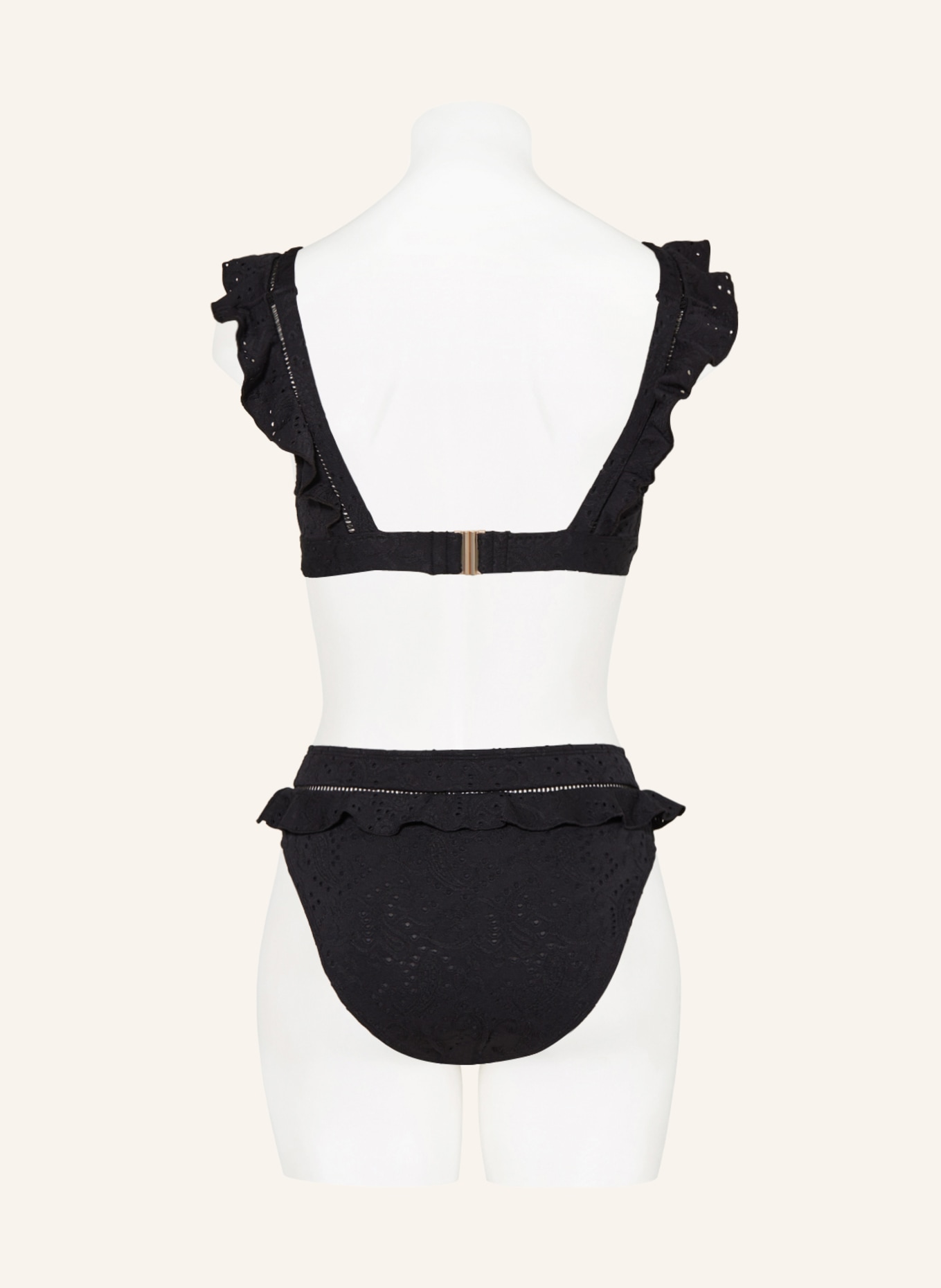 BEACHLIFE Basic-Bikini-Hose BLACK EMBROIDERY, Farbe: SCHWARZ (Bild 3)