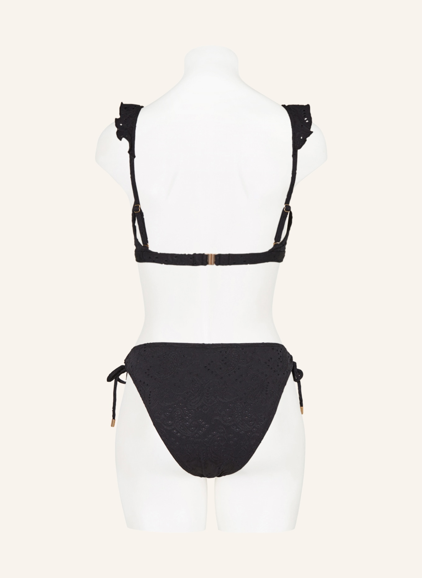 BEACHLIFE Triangle bikini bottoms BLACK EMBROIDERY, Color: BLACK (Image 3)