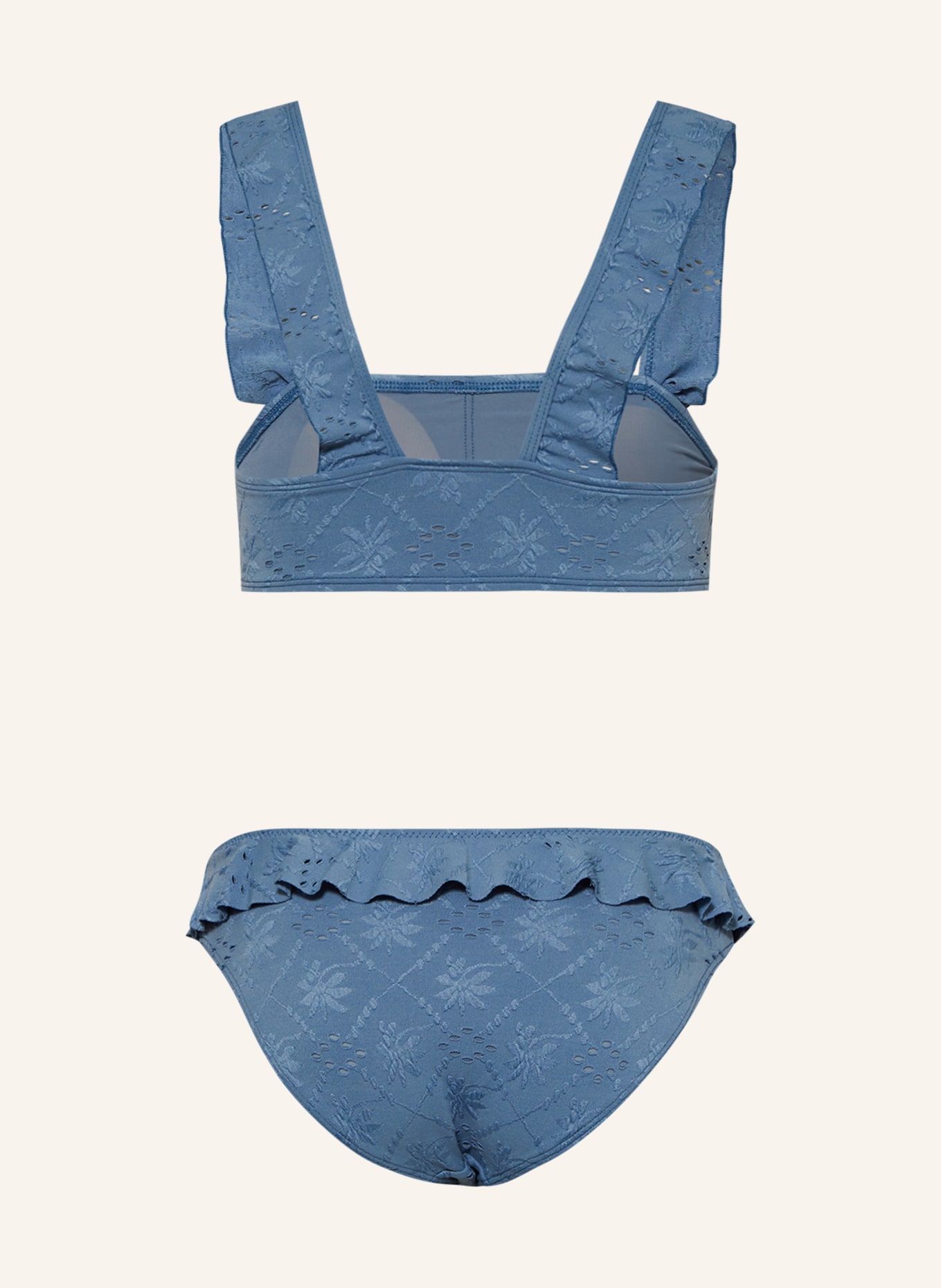 BEACHLIFE Bustier-Bikini BLUE EMBROIDERY, Farbe: BLAUGRAU (Bild 2)