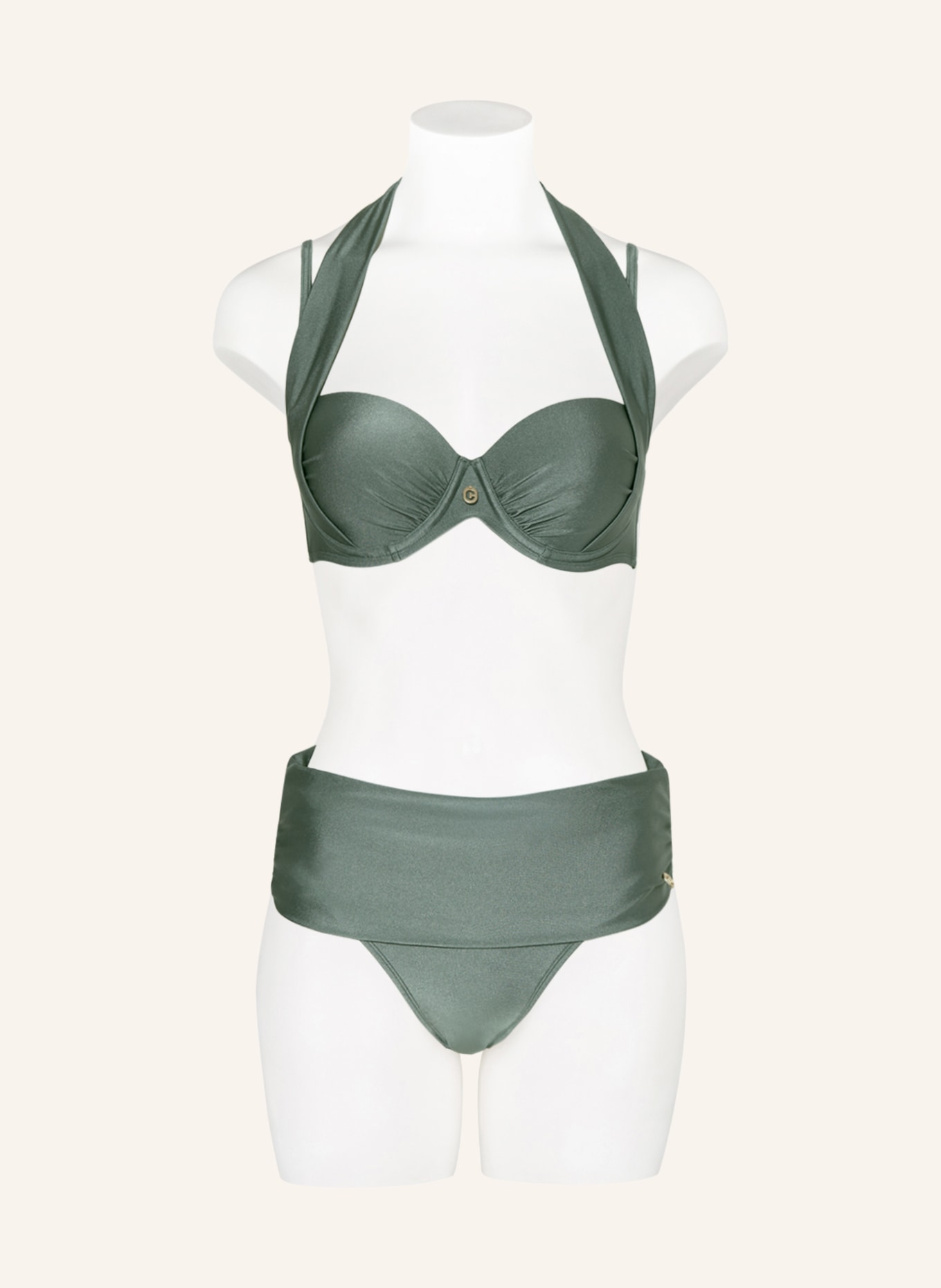 ten Cate High waist bikini bottoms, Color: GREEN (Image 2)