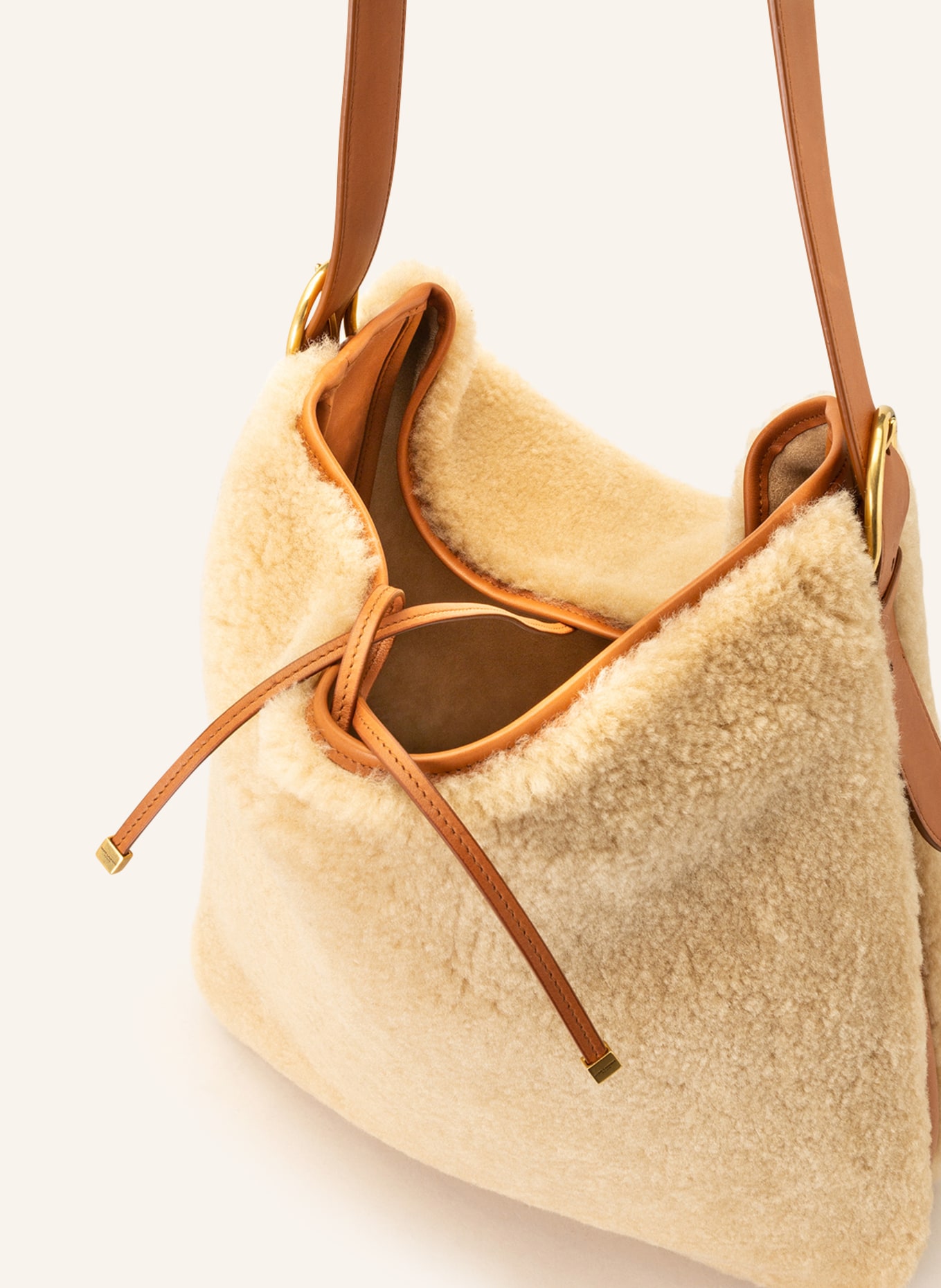 SAINT LAURENT Hobo-Bag mit Pouch, Farbe: CREME/ BRAUN (Bild 3)
