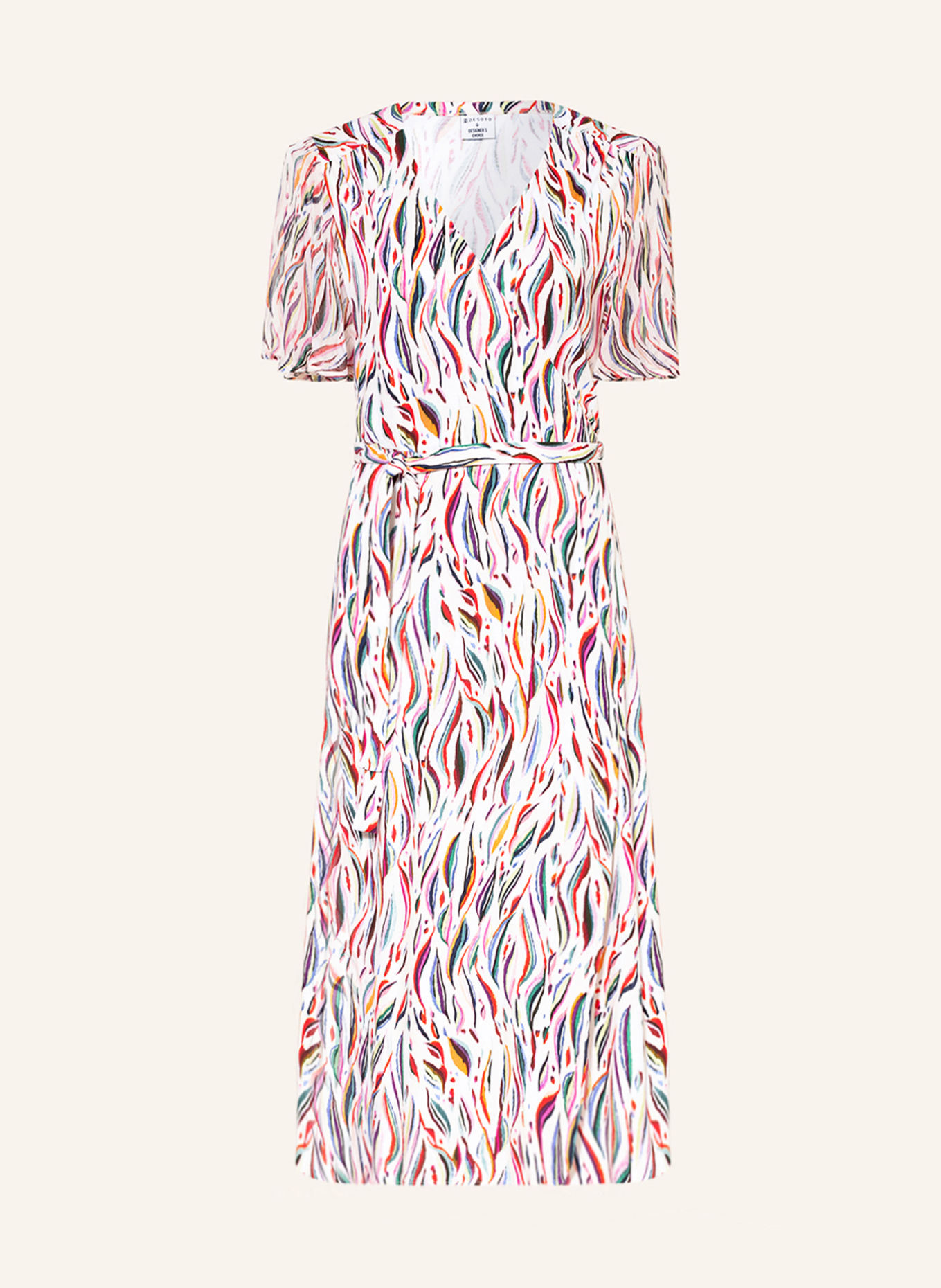DESOTO Sukienka w stylu kopertowym KIMMY, Kolor: BIAŁY/ CZERWONY/ LILA (Obrazek 1)