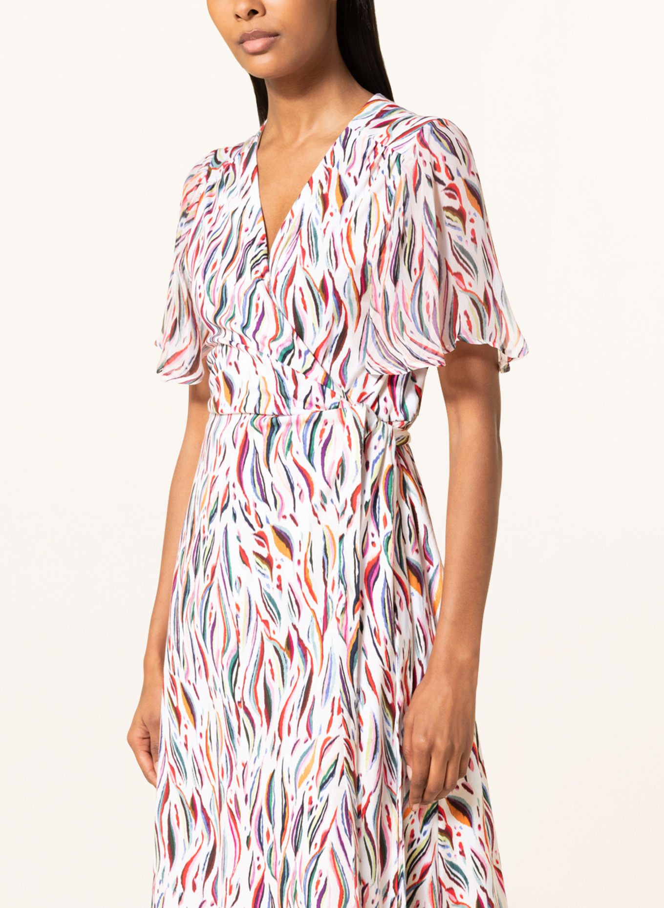 DESOTO Wrap dress KIMMY, Color: WHITE/ RED/ PURPLE (Image 4)