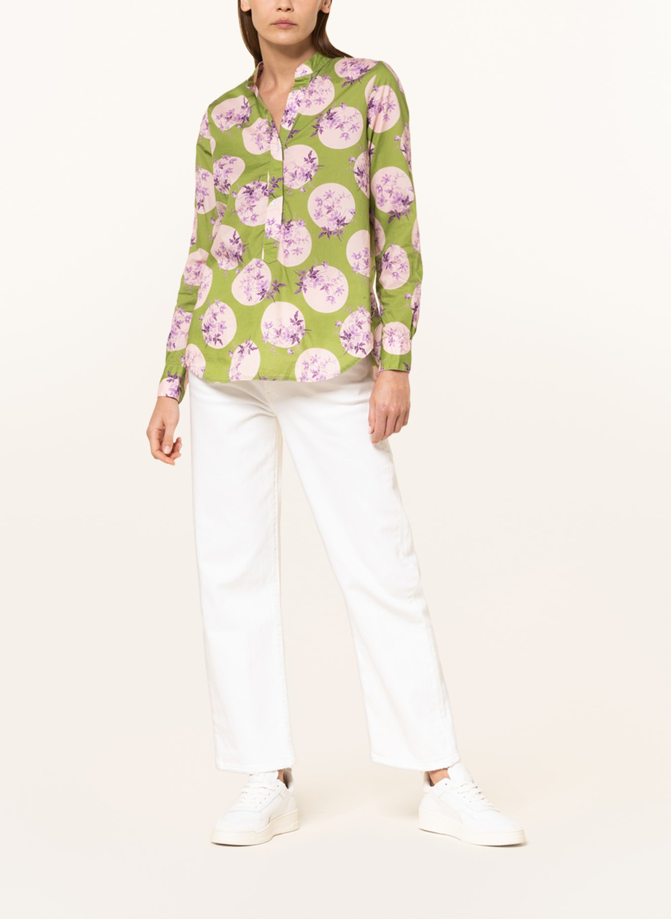 lilienfels Shirt blouse, Color: LIGHT GREEN/ PURPLE (Image 2)