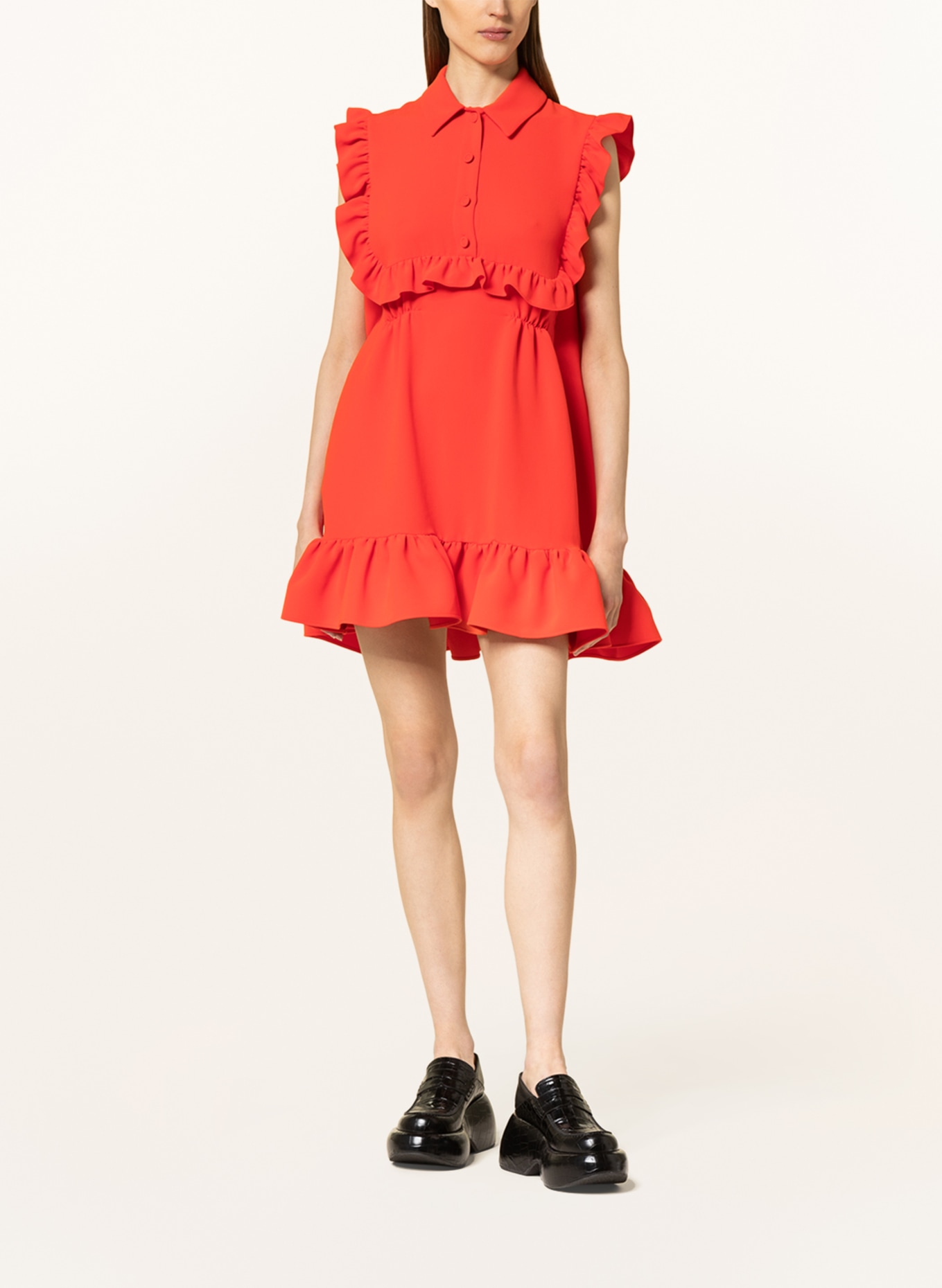 SPORTMAX Dress FERITO with ruffles, Color: RED (Image 2)