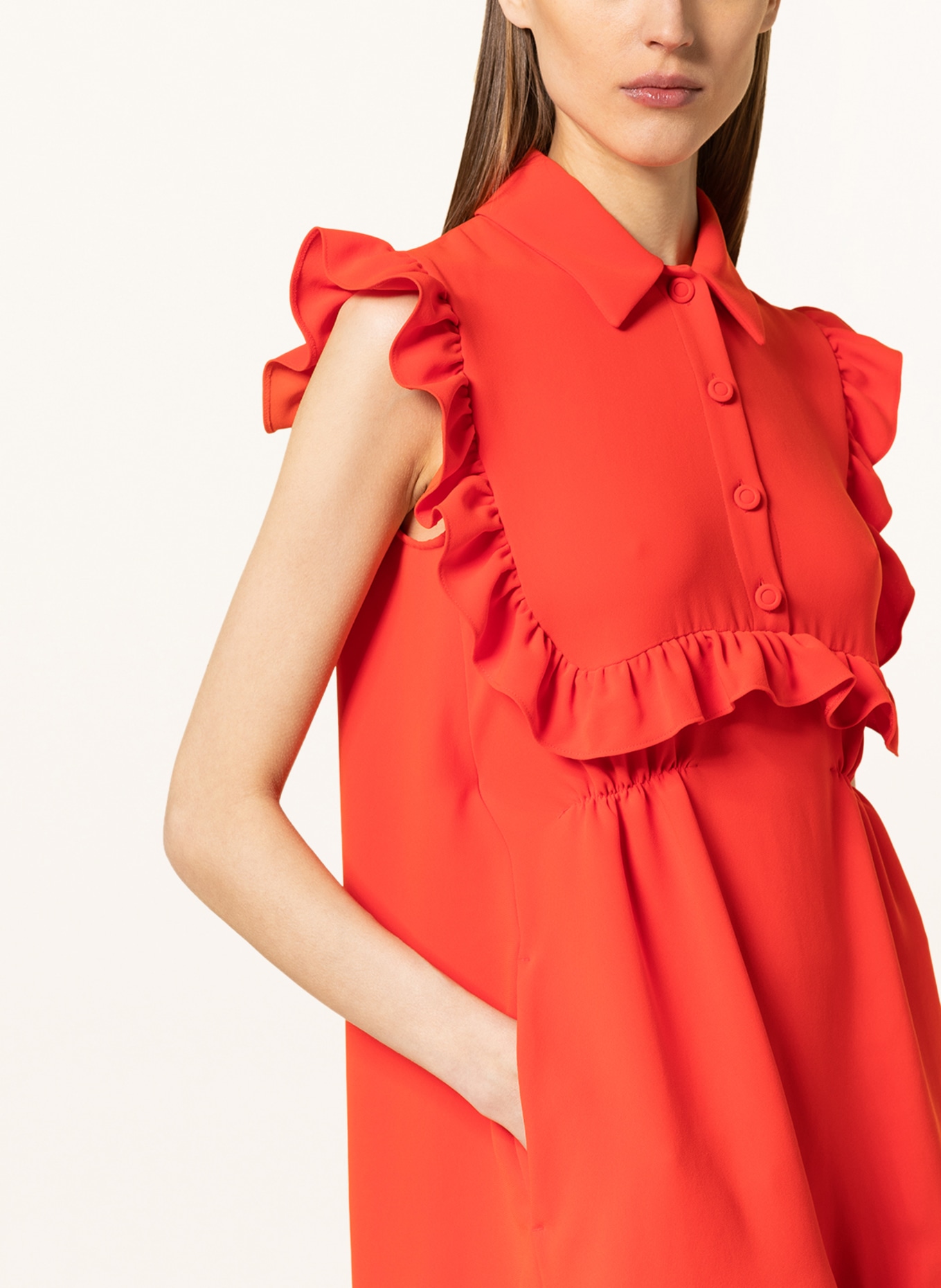 SPORTMAX Dress FERITO with ruffles, Color: RED (Image 4)