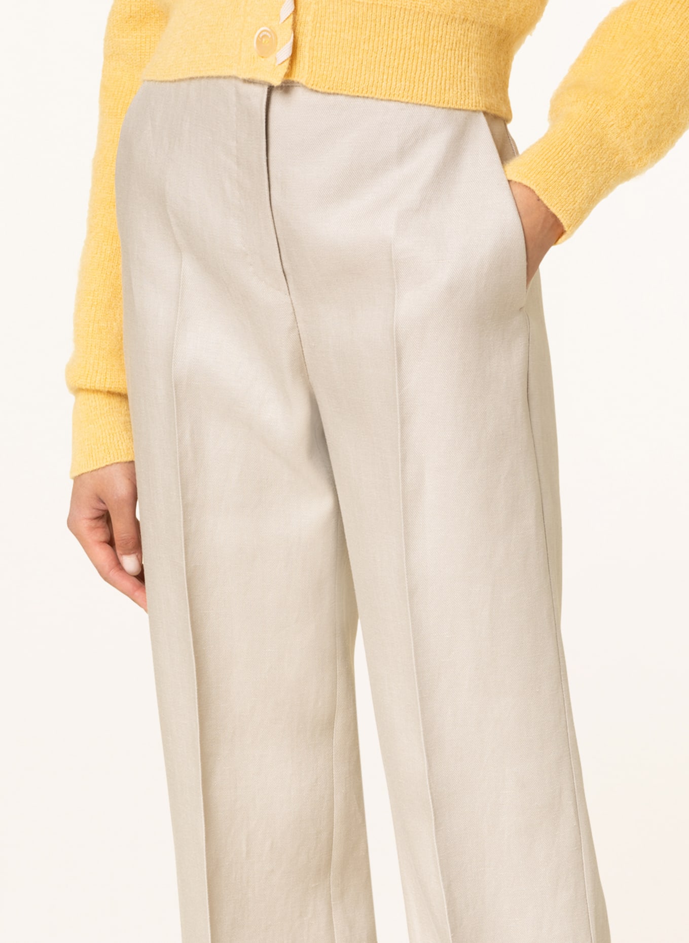 Max Mara Linen trousers ZARELIA, Color: BEIGE (Image 5)